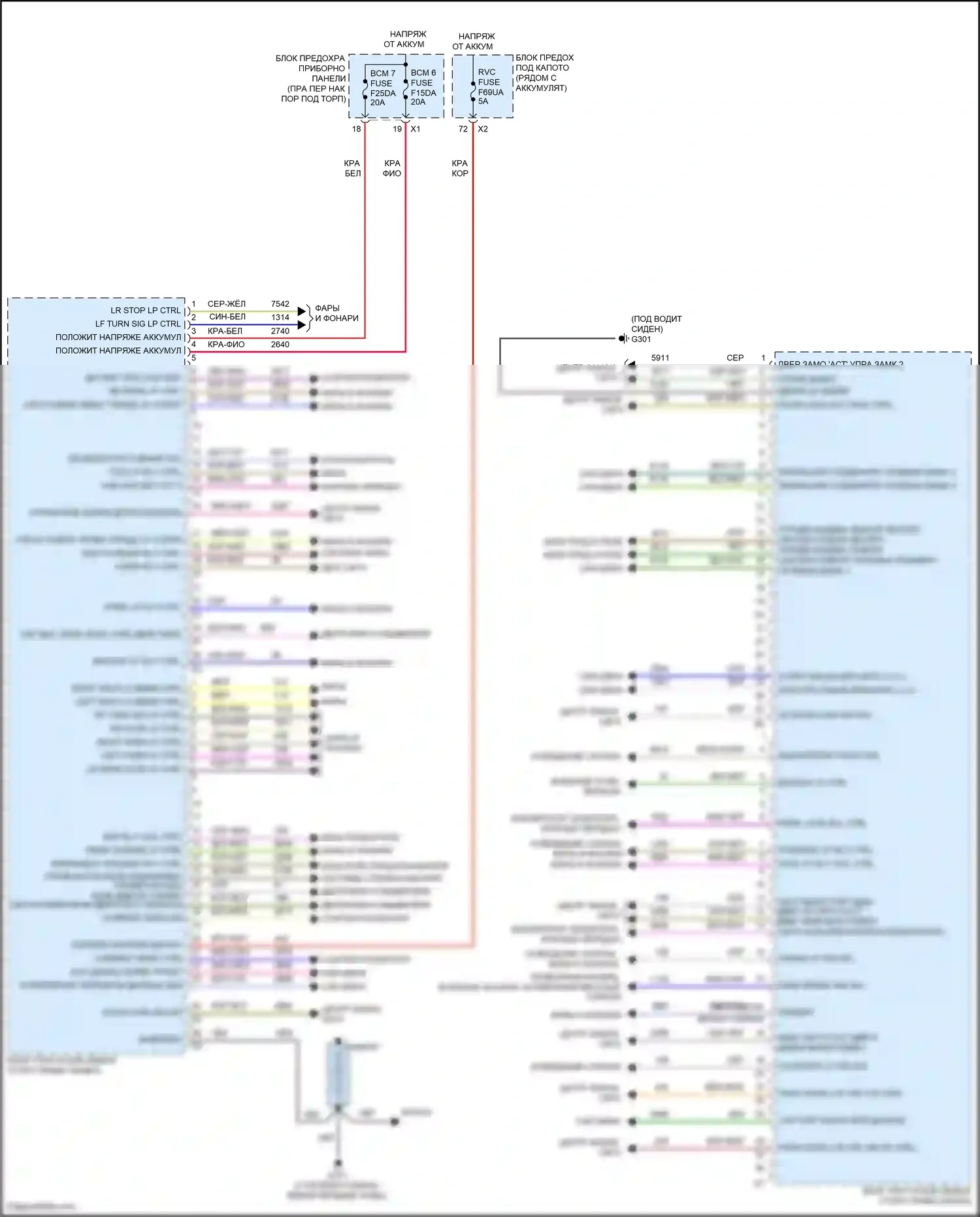 Canyon GMC II рестайлинг (2020-2022): Электросхема блоков управления кузовом (2 из 2) 