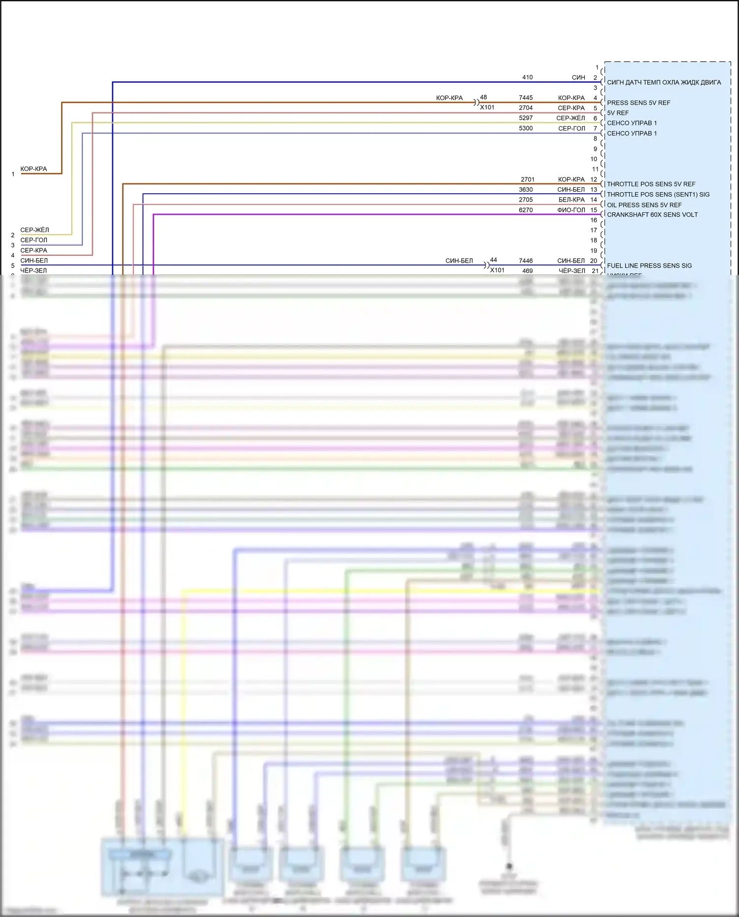 Canyon GMC II рестайлинг (2020-2022): Электросхема двигателя 2.5l vin a (7 из 7) 