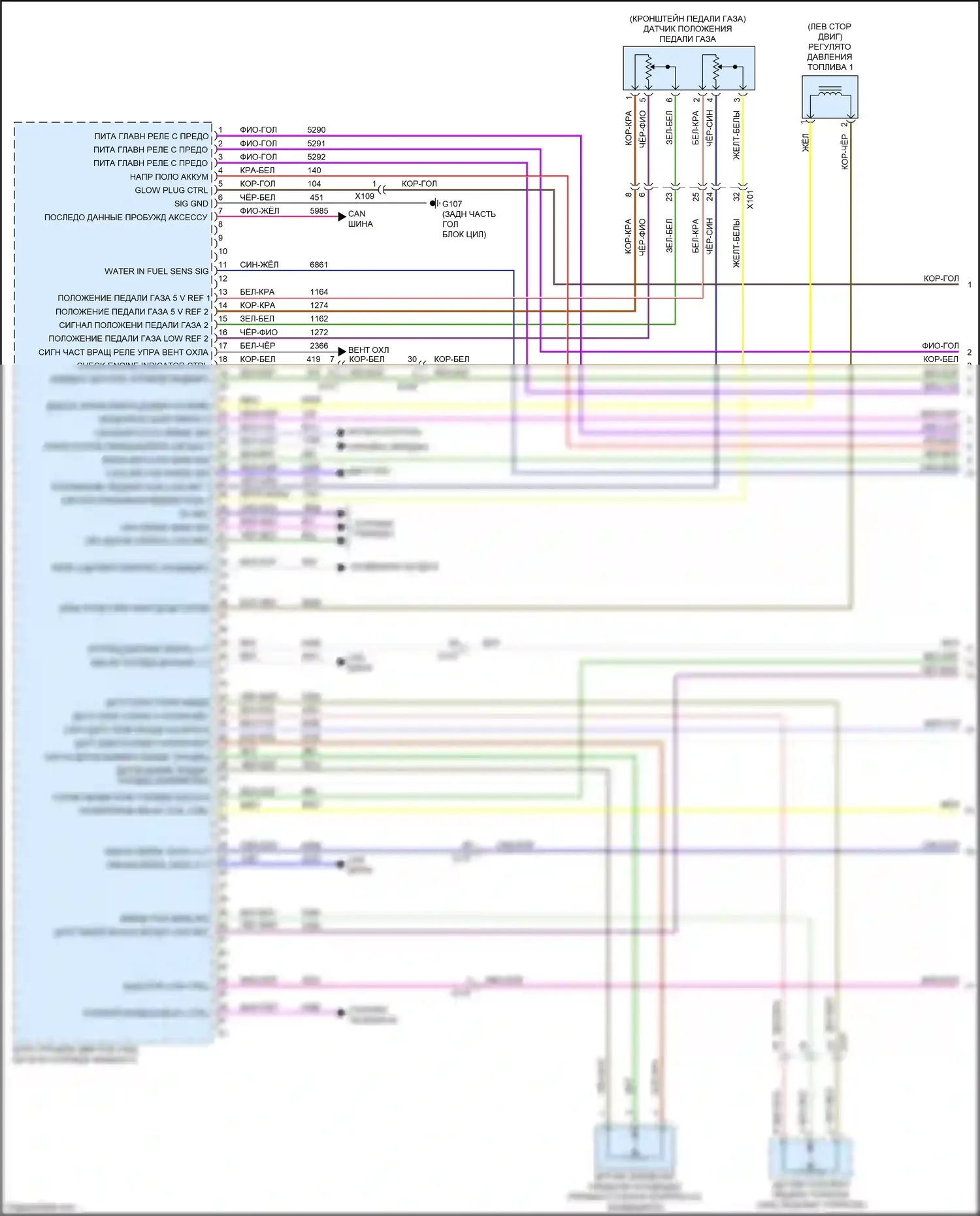 Canyon GMC II рестайлинг (2020-2022): Электросхема двигателя 2.8l vin 1 (1 из 8) 