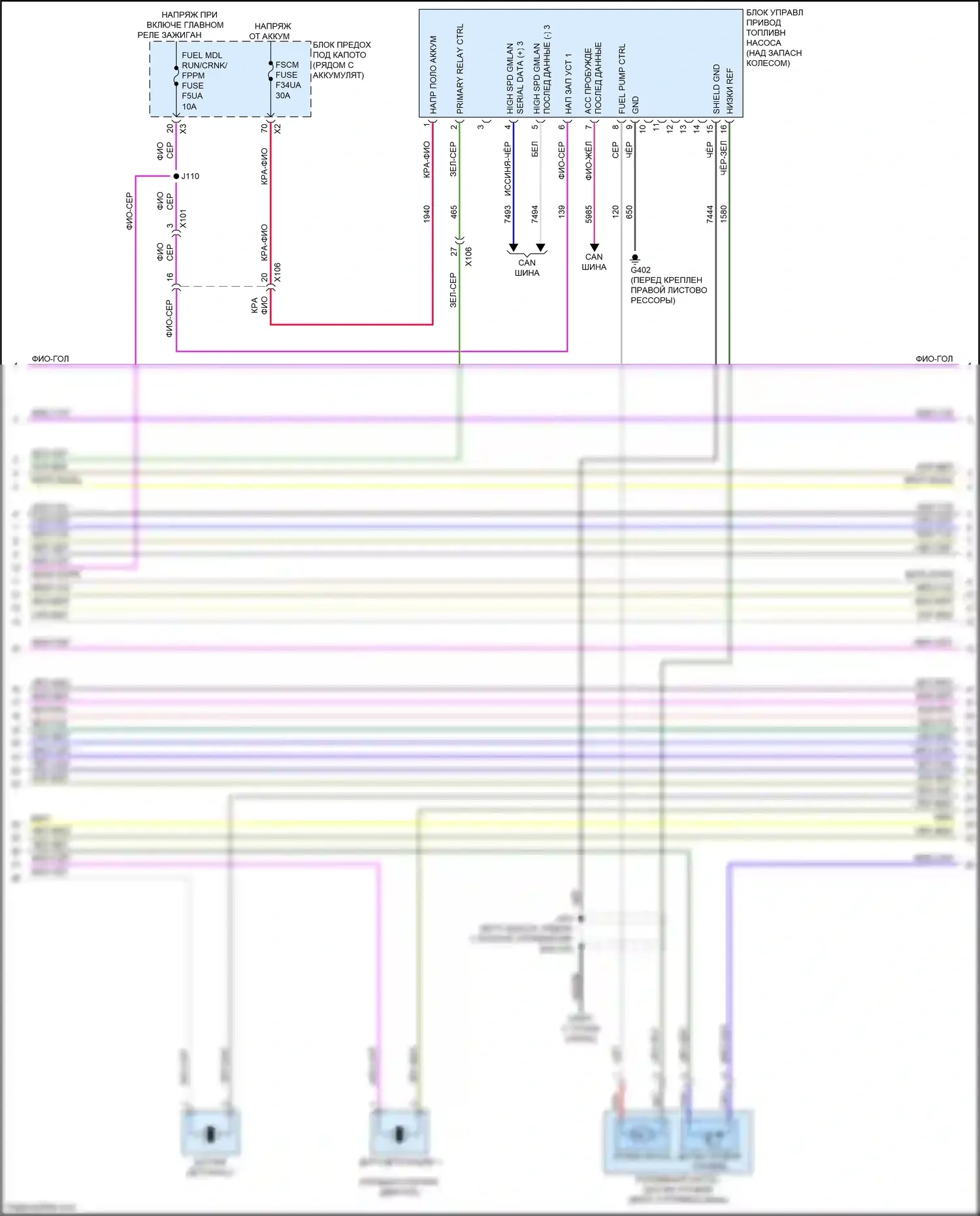 Canyon GMC II рестайлинг (2020-2022): Электросхема двигателя 3.6l vin n (5 из 9) 