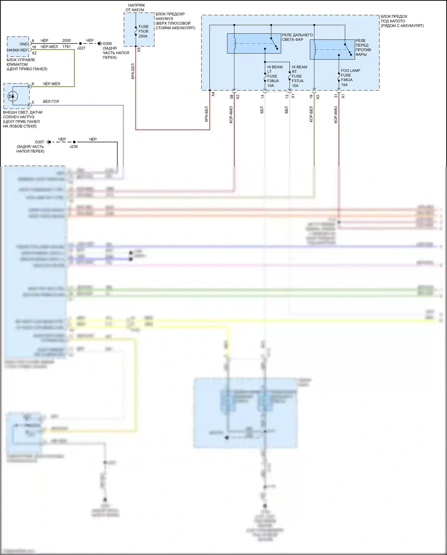 Canyon GMC II рестайлинг (2020-2022): Электросхема фар (1 из 2) 
