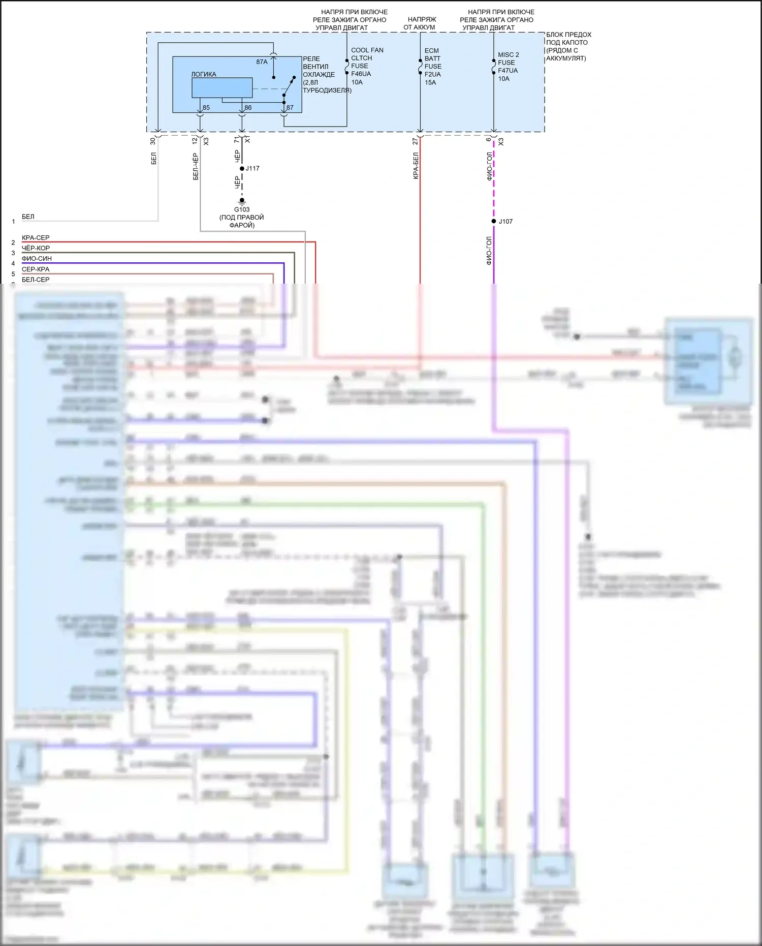 Canyon GMC II рестайлинг (2020-2022): Электросхема ручного кондиционера (4 из 4) 