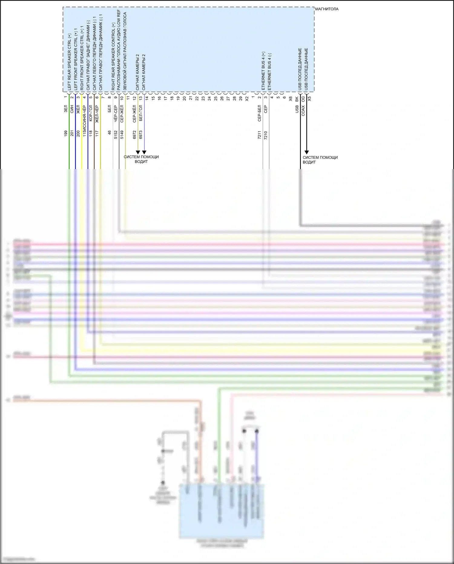Canyon GMC II рестайлинг (2020-2022): Электросхема радиосистемы, низкий уровень (2 из 5) 