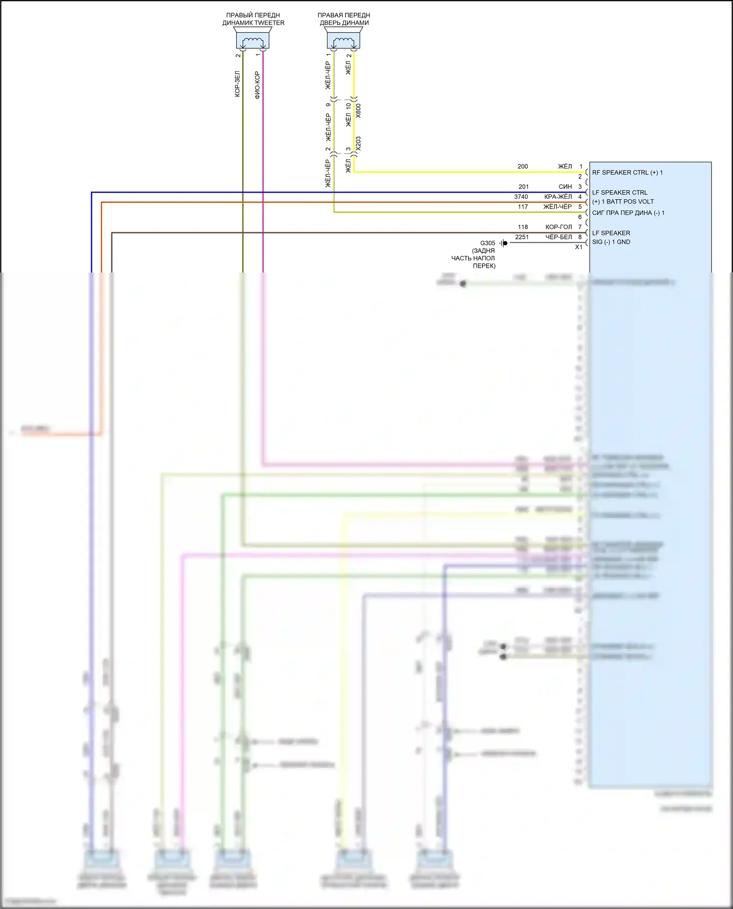 Canyon GMC II рестайлинг (2020-2022): Электросхема радиосистемы, средний/высокий уровень с усилителем (4 из 4) 