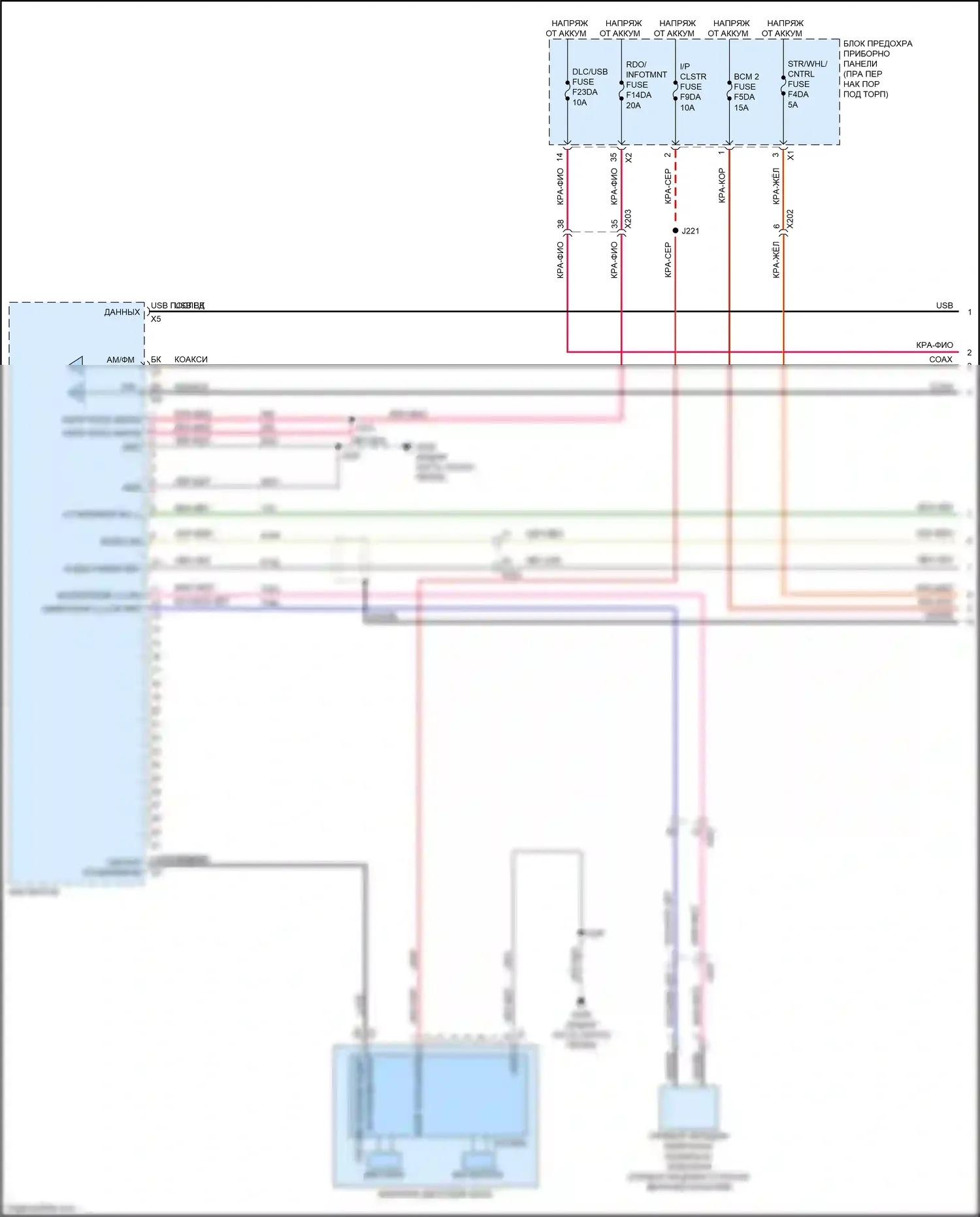 Canyon GMC II рестайлинг (2020-2022): Электросхема навигации, без усилителя (1 из 4) 