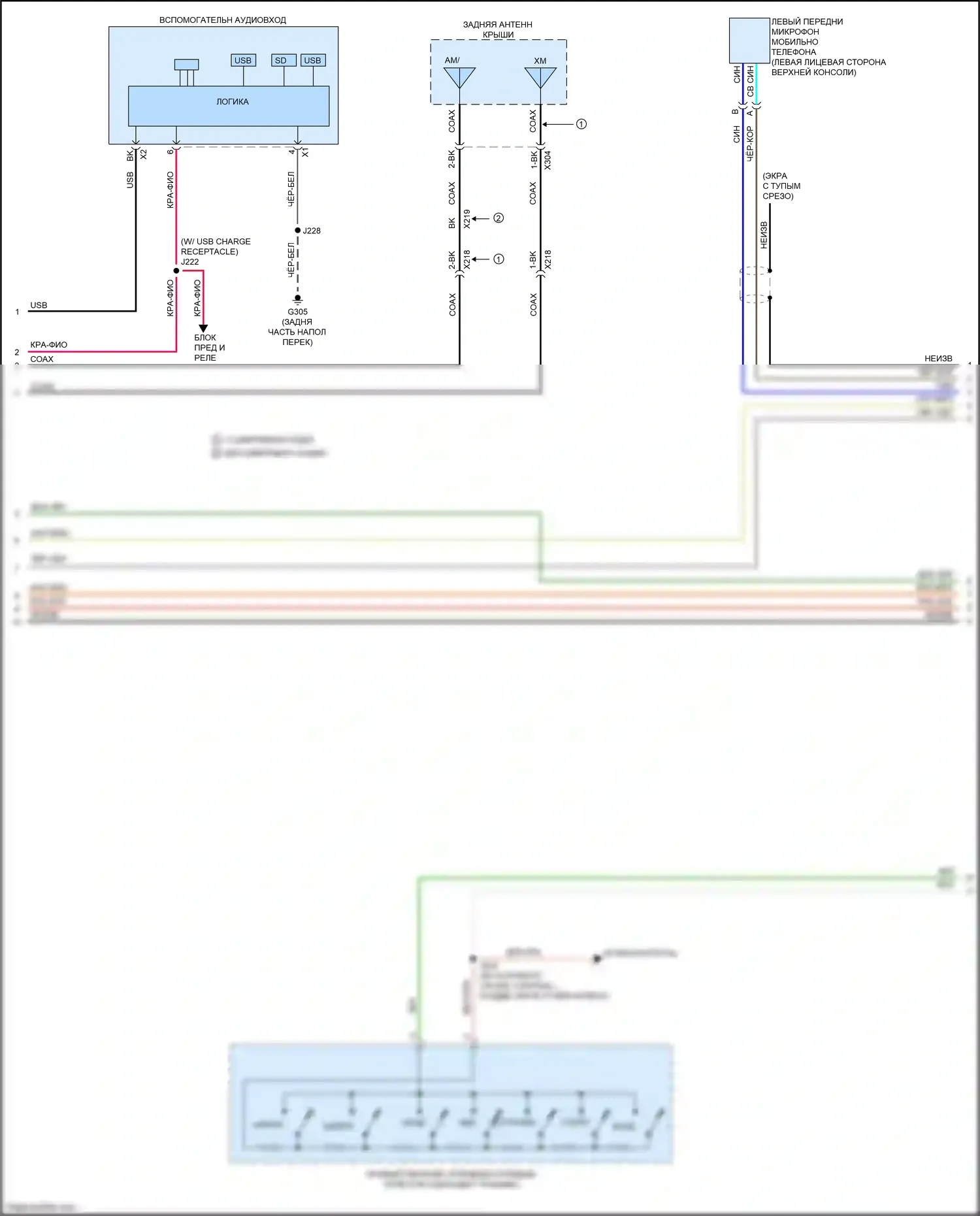 Canyon GMC II рестайлинг (2020-2022): Электросхема навигации, без усилителя (2 из 4) 