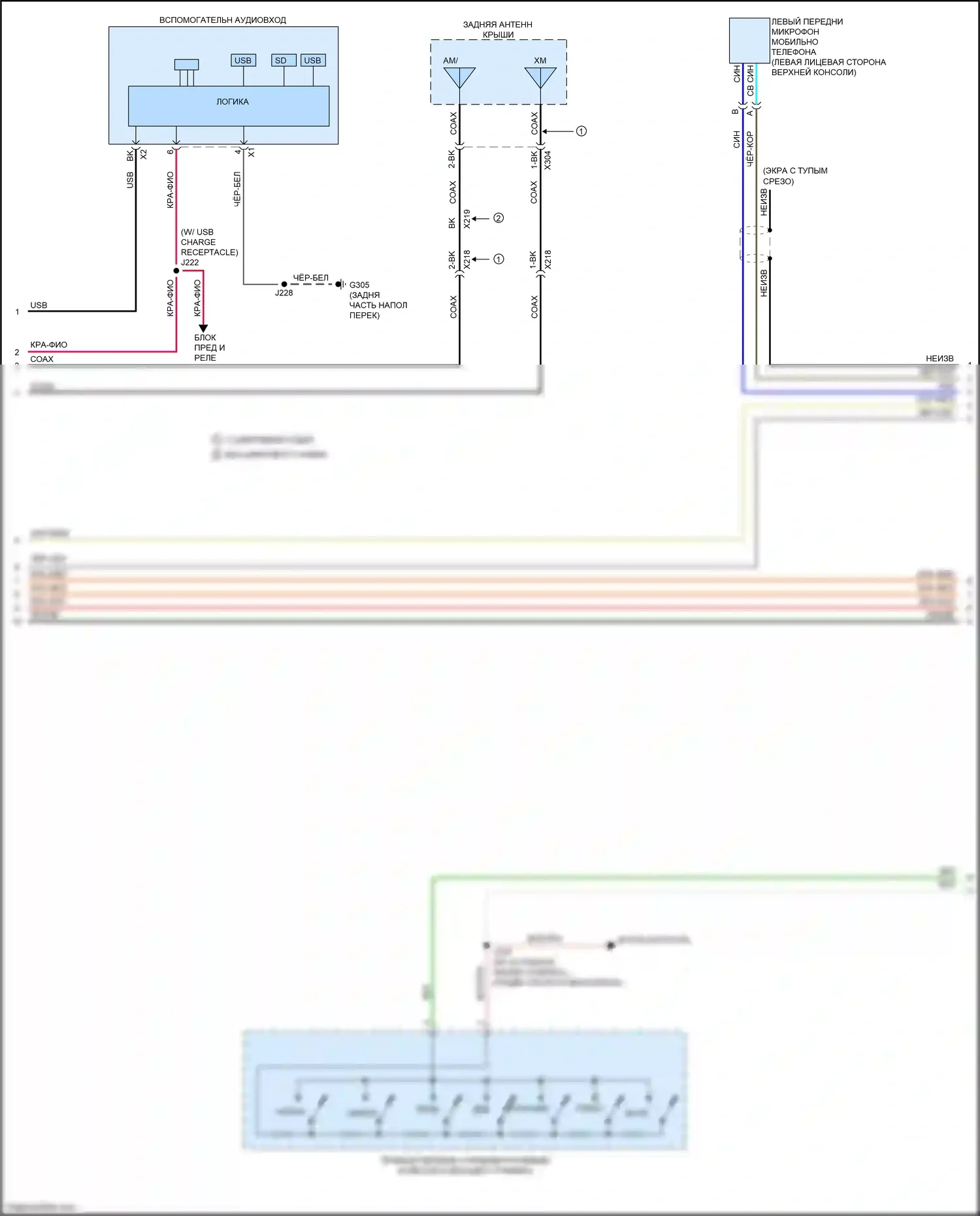 Canyon GMC II рестайлинг (2020-2022): Электросхема навигации, с усилителем (2 из 4) 