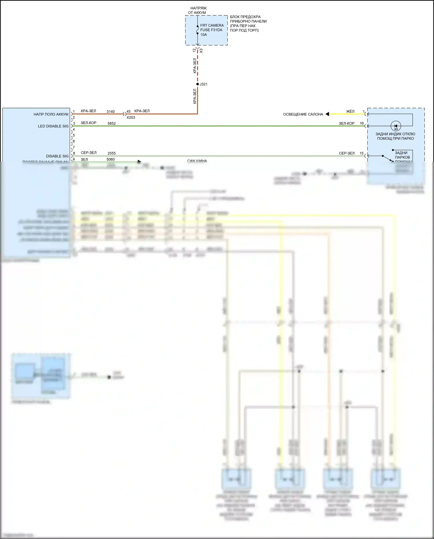 Canyon GMC II рестайлинг (2020-2022): Электросхема парктроника 