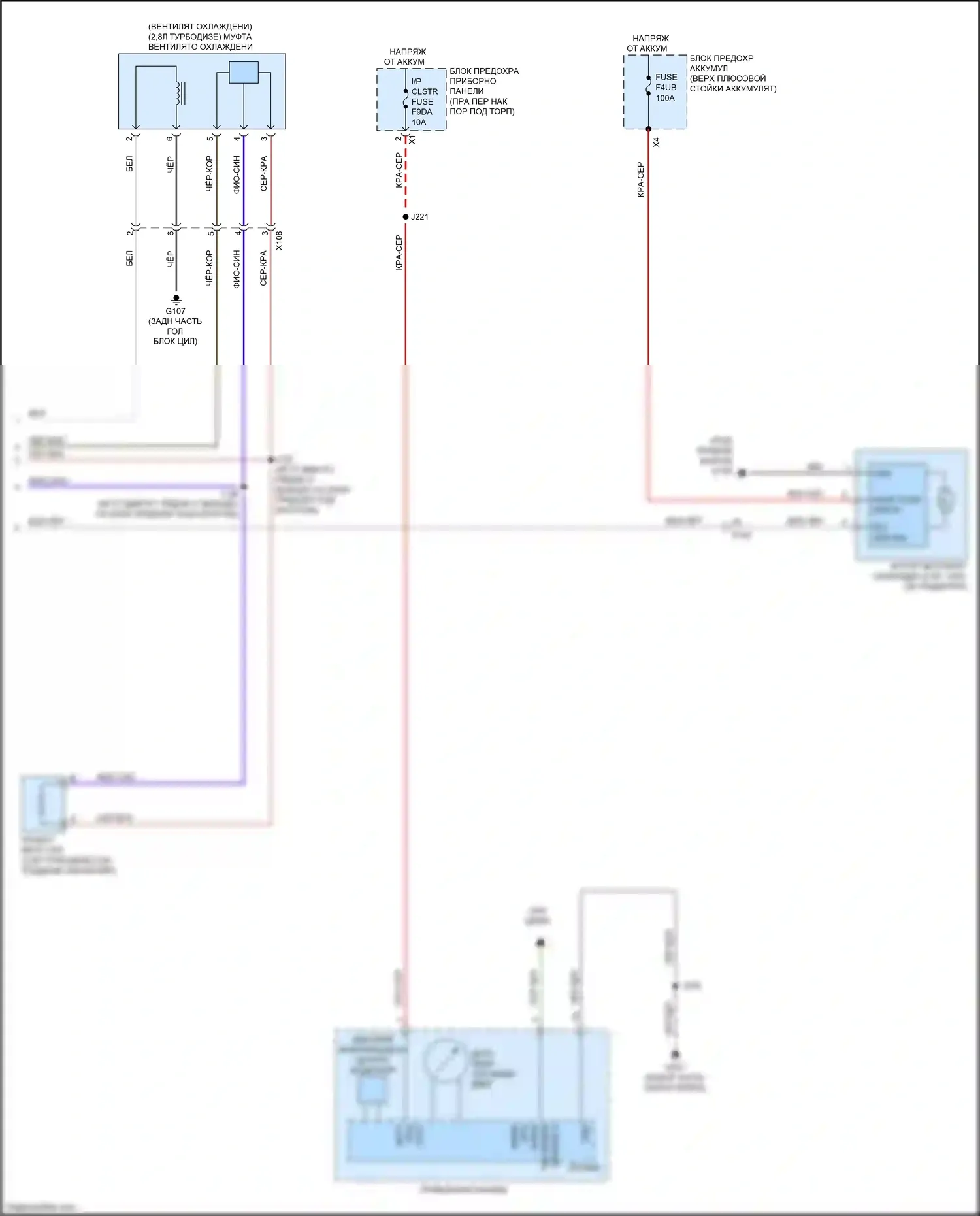 Canyon GMC II рестайлинг (2020-2022): Электросхема вентилятора охлаждения (2 из 2) 