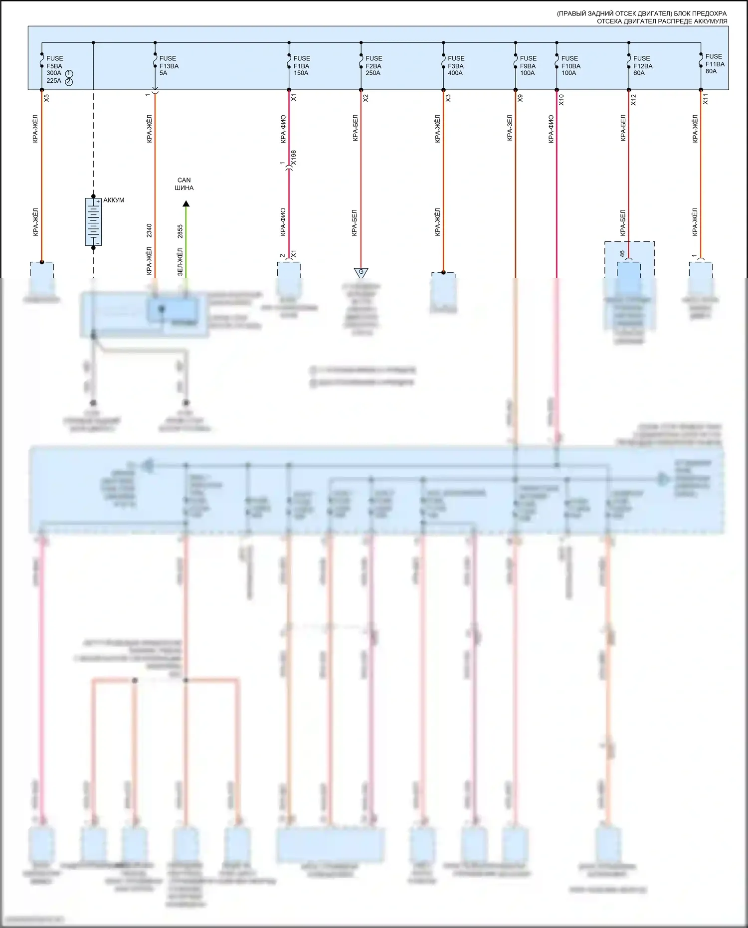 Canyon GMC III (2022-2024): Электросхема блока предохранителей реле (1 из 9) 