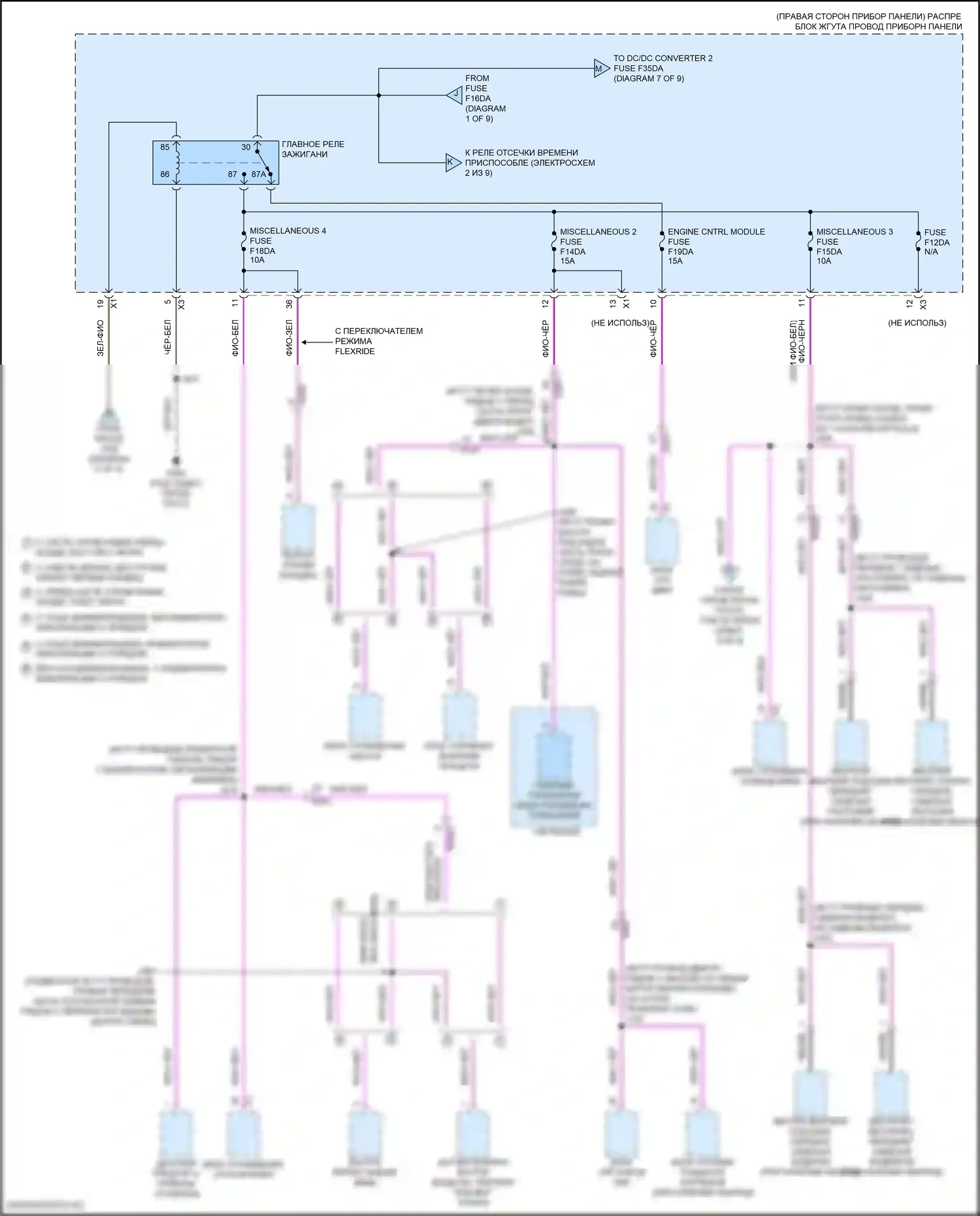 Canyon GMC III (2022-2024): Электросхема блока предохранителей реле (8 из 9) 