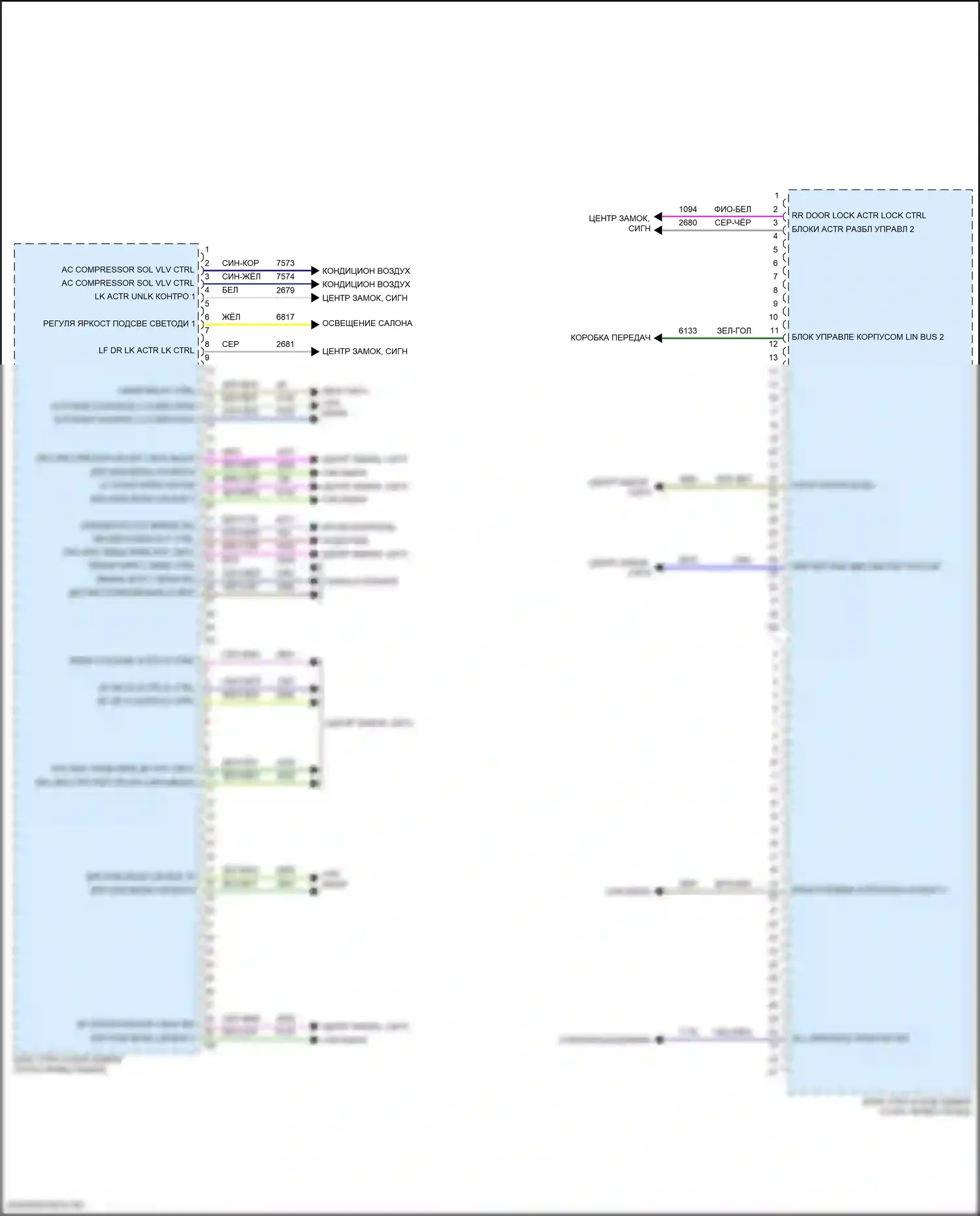 Canyon GMC III (2022-2024): Электросхема блоков управления кузовом (2 из 2) 