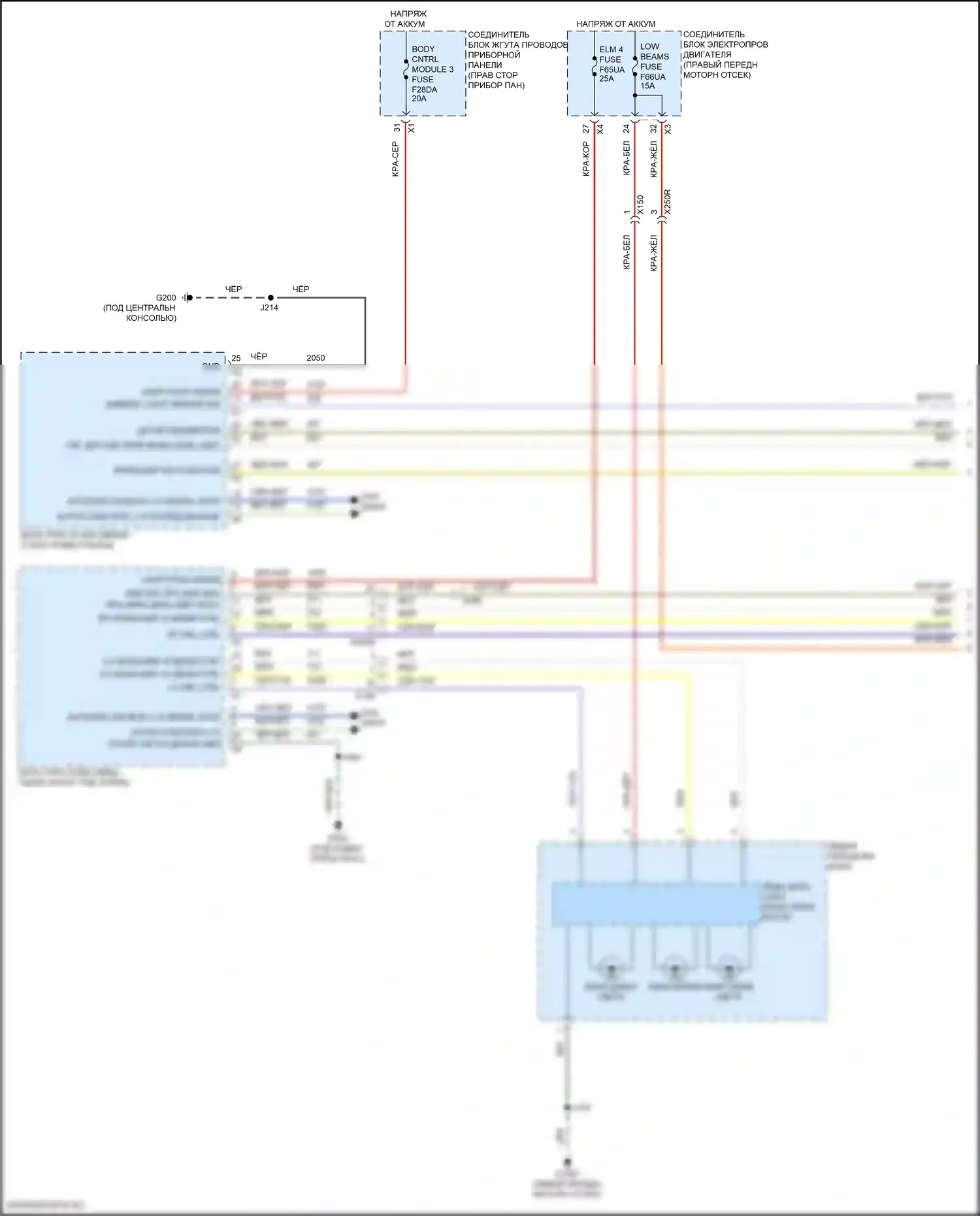 Canyon GMC III (2022-2024): Электросхема фар (1 из 2) 