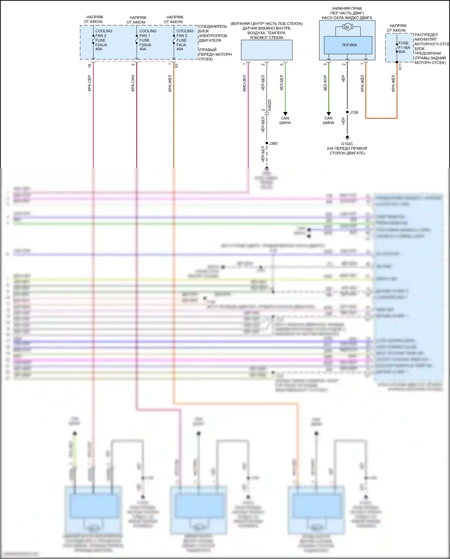 Canyon GMC III (2022-2024): Электросхема климат контроля (4 из 4) 