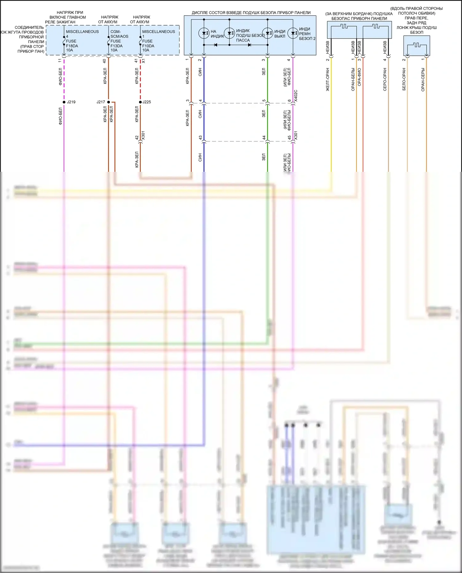 Canyon GMC III (2022-2024): Электросхема подушек безопасности (2 из 3) 