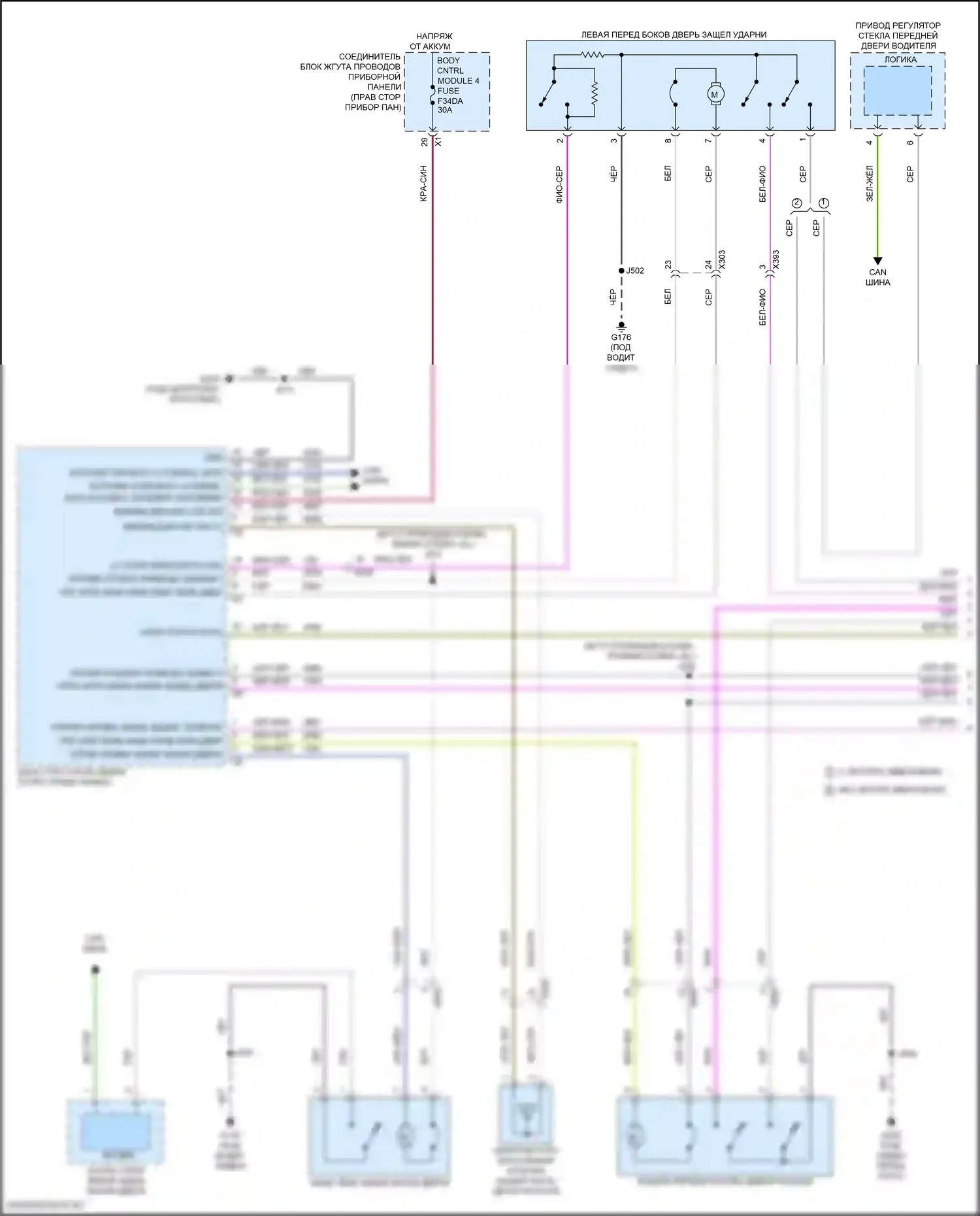 Canyon GMC III (2022-2024): Сигнализации электросхема, без пассивного бесключевого доступа (1 из 3) 
