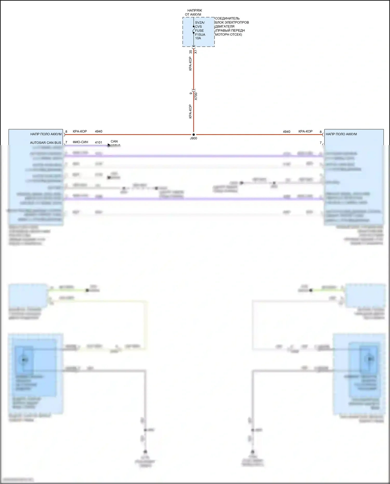 Canyon GMC III (2022-2024): Электросхема мониторинга в слепой зоне 