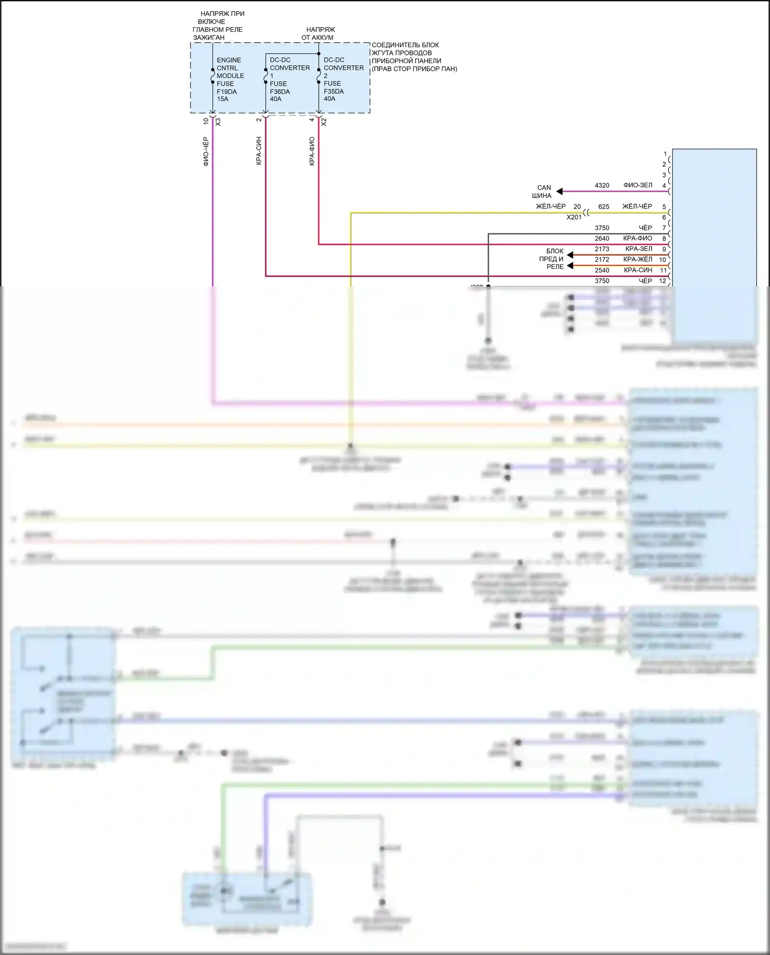 Canyon GMC III (2022-2024): Электросхема стартера (2 из 2) 