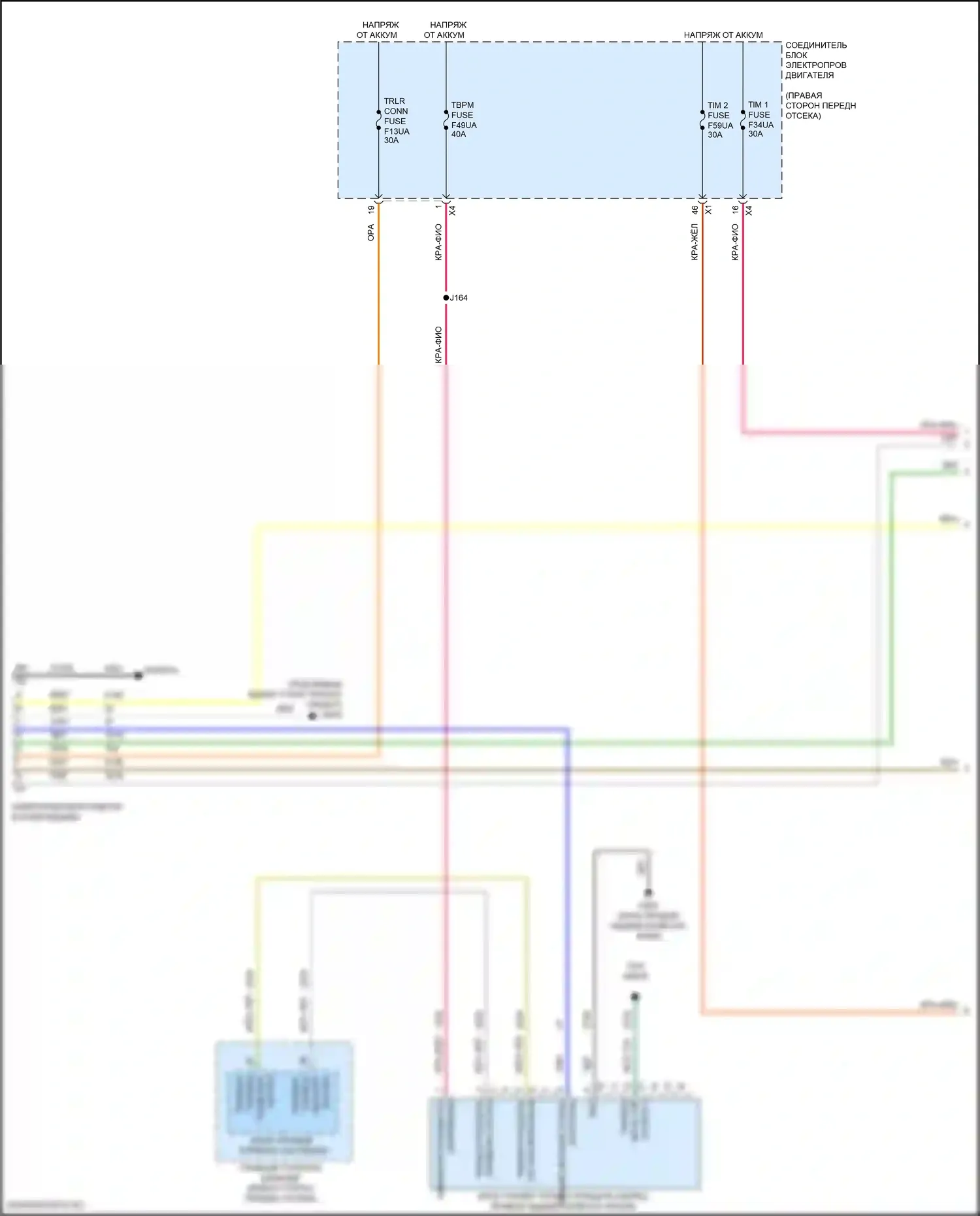 Hummer EV GMC I (2021-2024): Электросхема буксировки прицепа (1 из 2) 