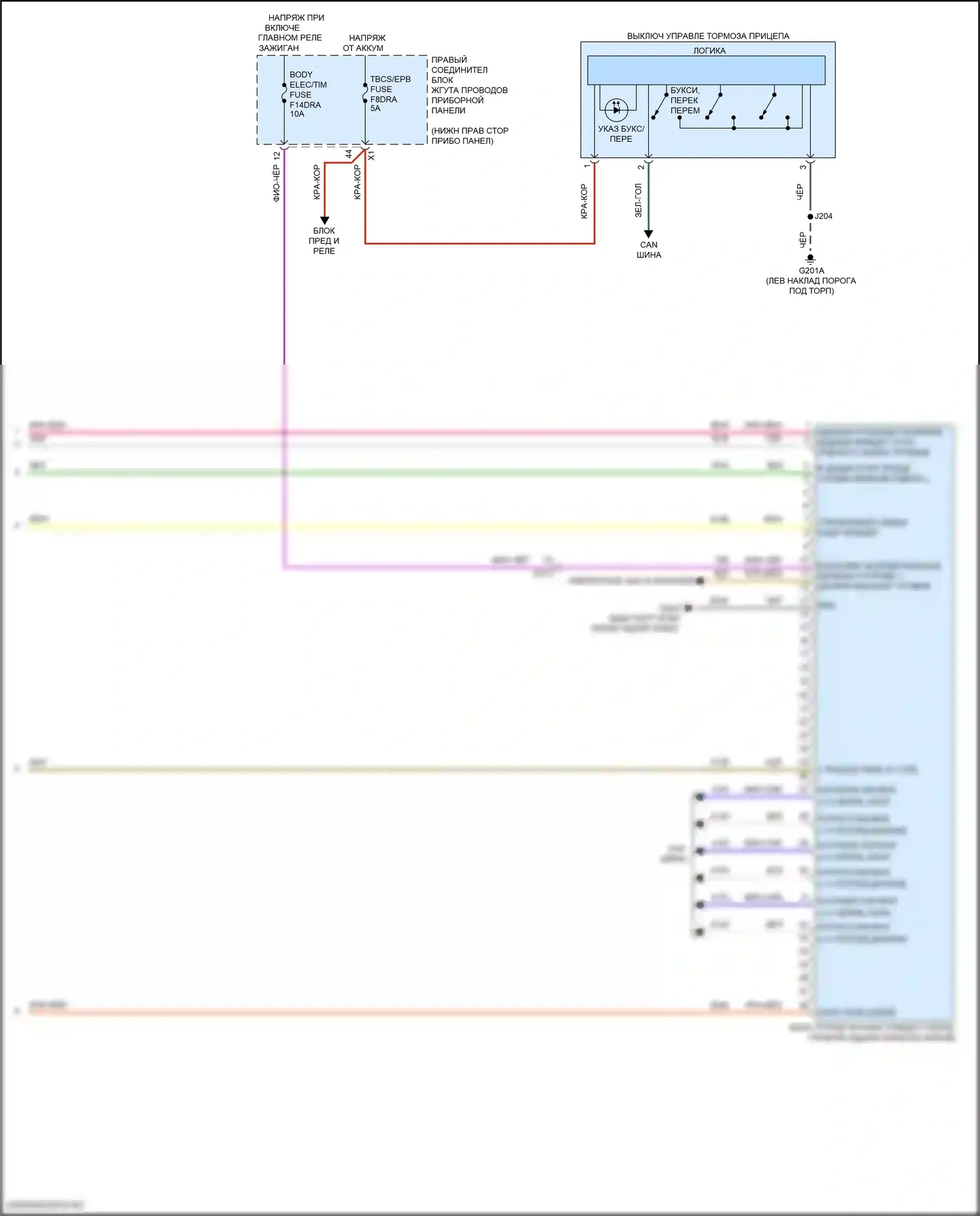 Hummer EV GMC I (2021-2024): Электросхема буксировки прицепа (2 из 2) 