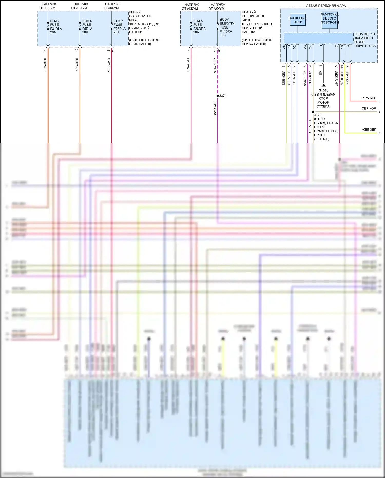 Hummer EV GMC I (2021-2024): Электросхема фар и фонарей (2 из 5) 
