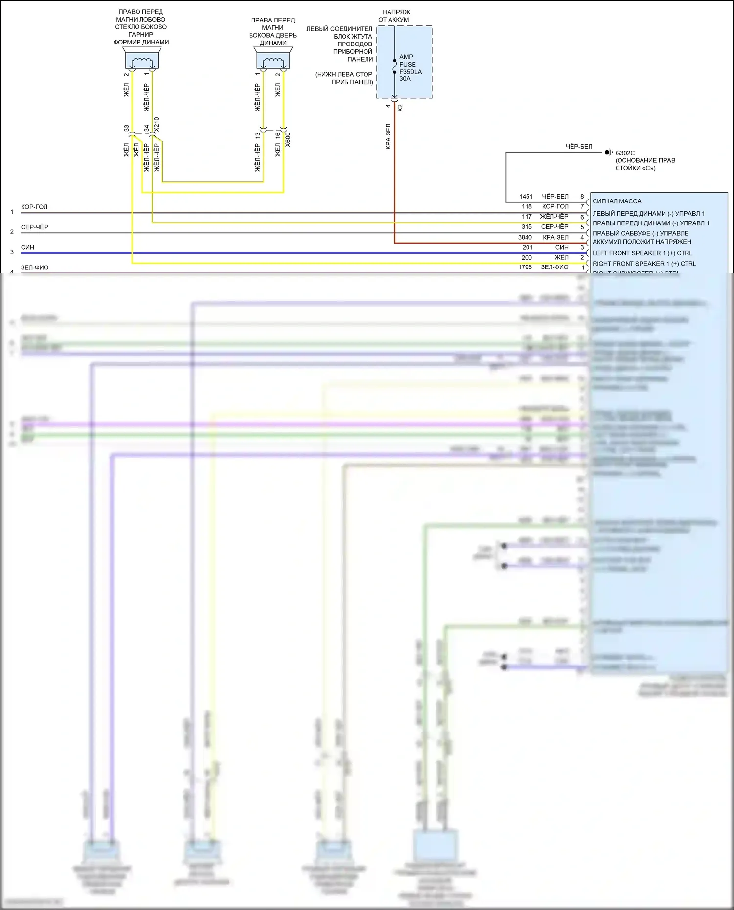 Hummer EV GMC I (2021-2024): Электросхема магнитолы (5 из 5) 
