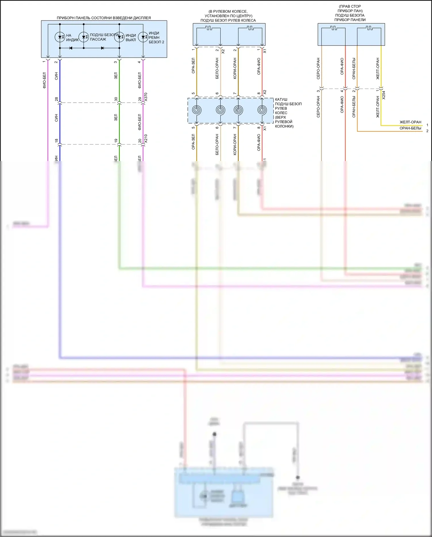 Hummer EV GMC I (2021-2024): Электросхема подушек безопасности (3 из 4) 