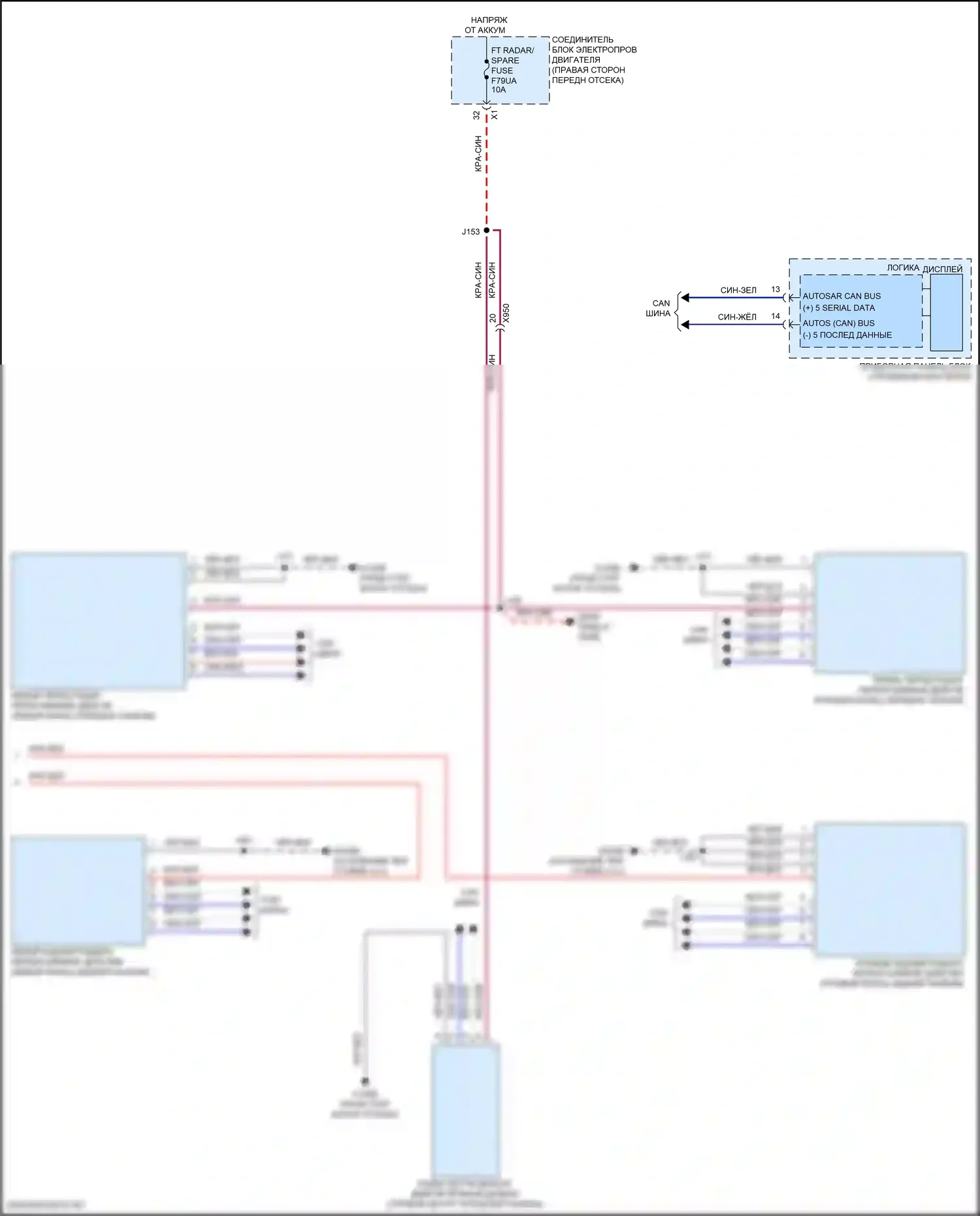 Hummer EV GMC I (2021-2024): Электросхема системы предупреждения столкновений (2 из 2) 