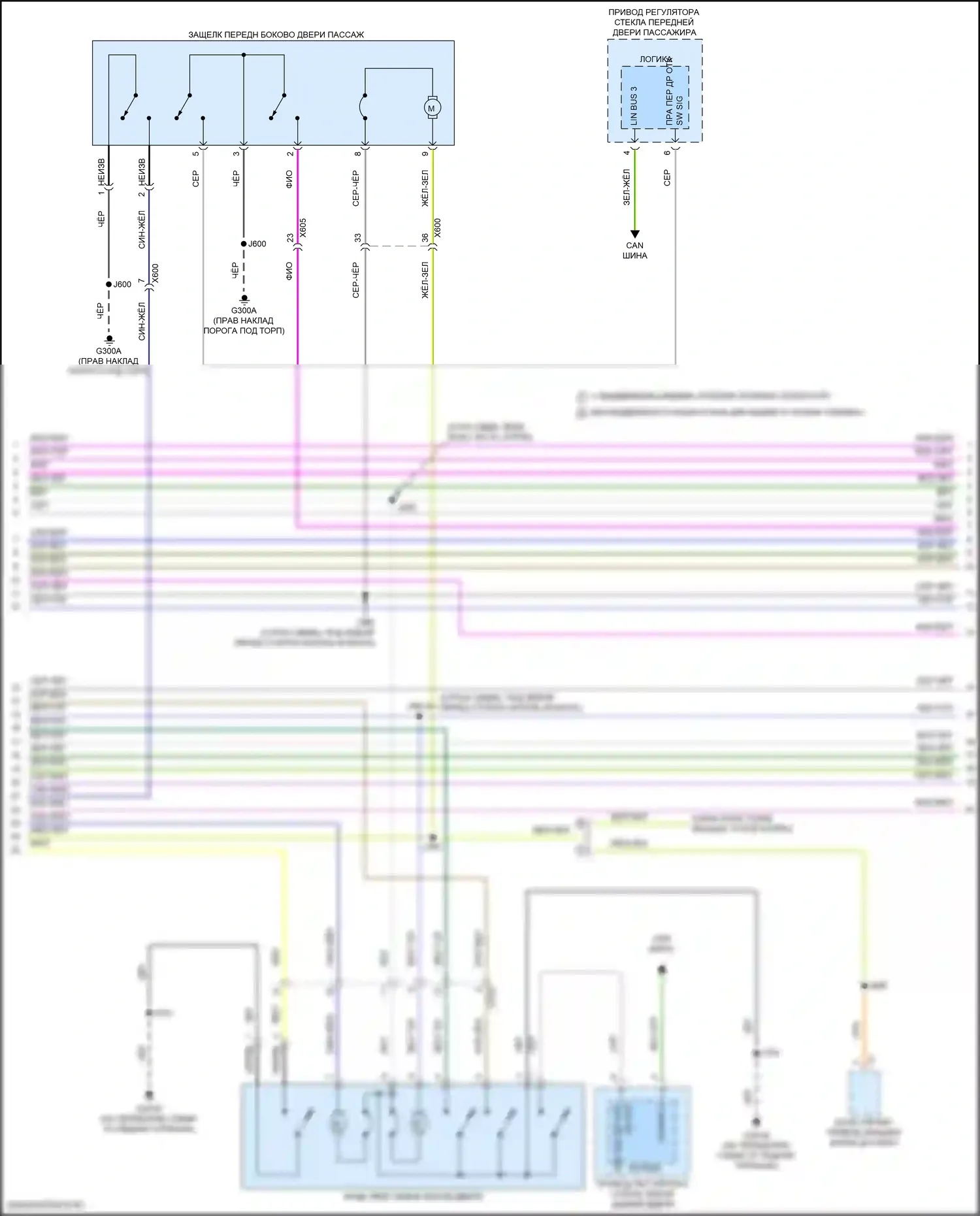Hummer EV GMC I (2021-2024): Электросхема центрального замка (2 из 6) 