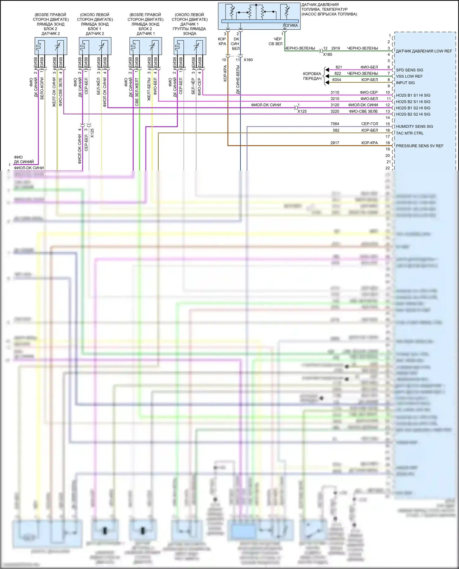 Sierra GMC III рестайлинг (2015-2018): Электросхема двигателя 4.3l vin h (6 из 6) 