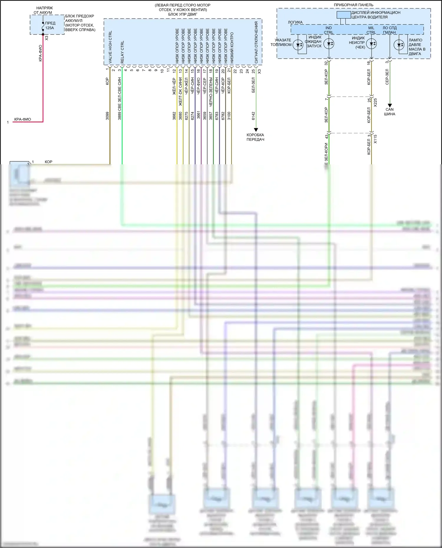 Sierra GMC III рестайлинг (2015-2018): Электросхема двигателя 6.6l vin y (4 из 9) 