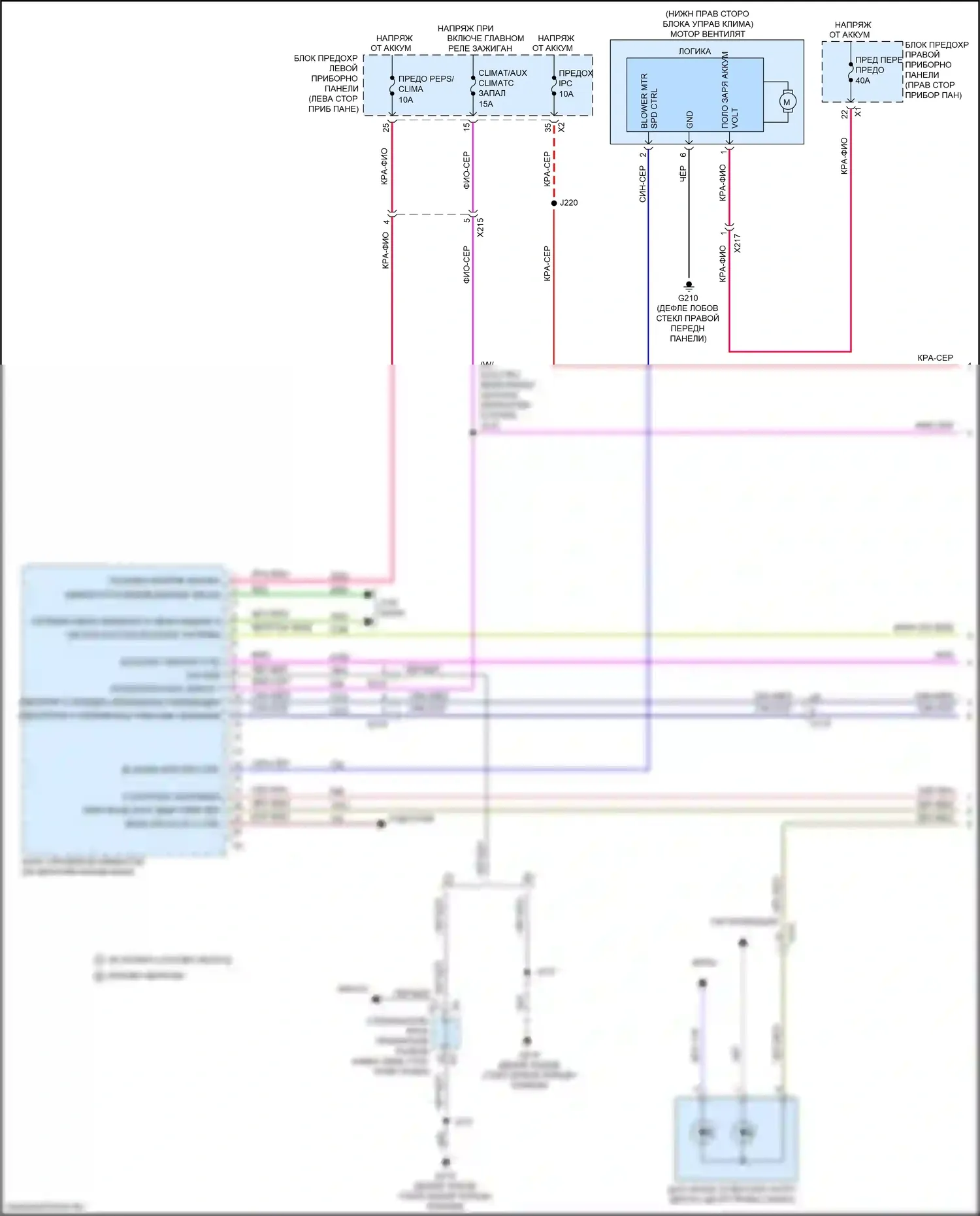 Sierra GMC III рестайлинг (2015-2018): Электросхема ручного кондиционера (1 из 4) 