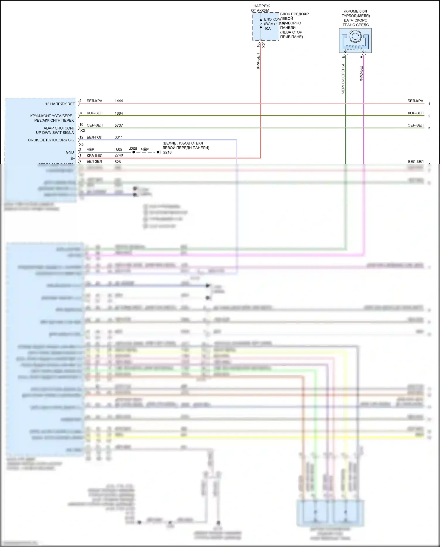 Sierra GMC III рестайлинг (2015-2018): Электросхема круиз-контроля (1 из 3) 