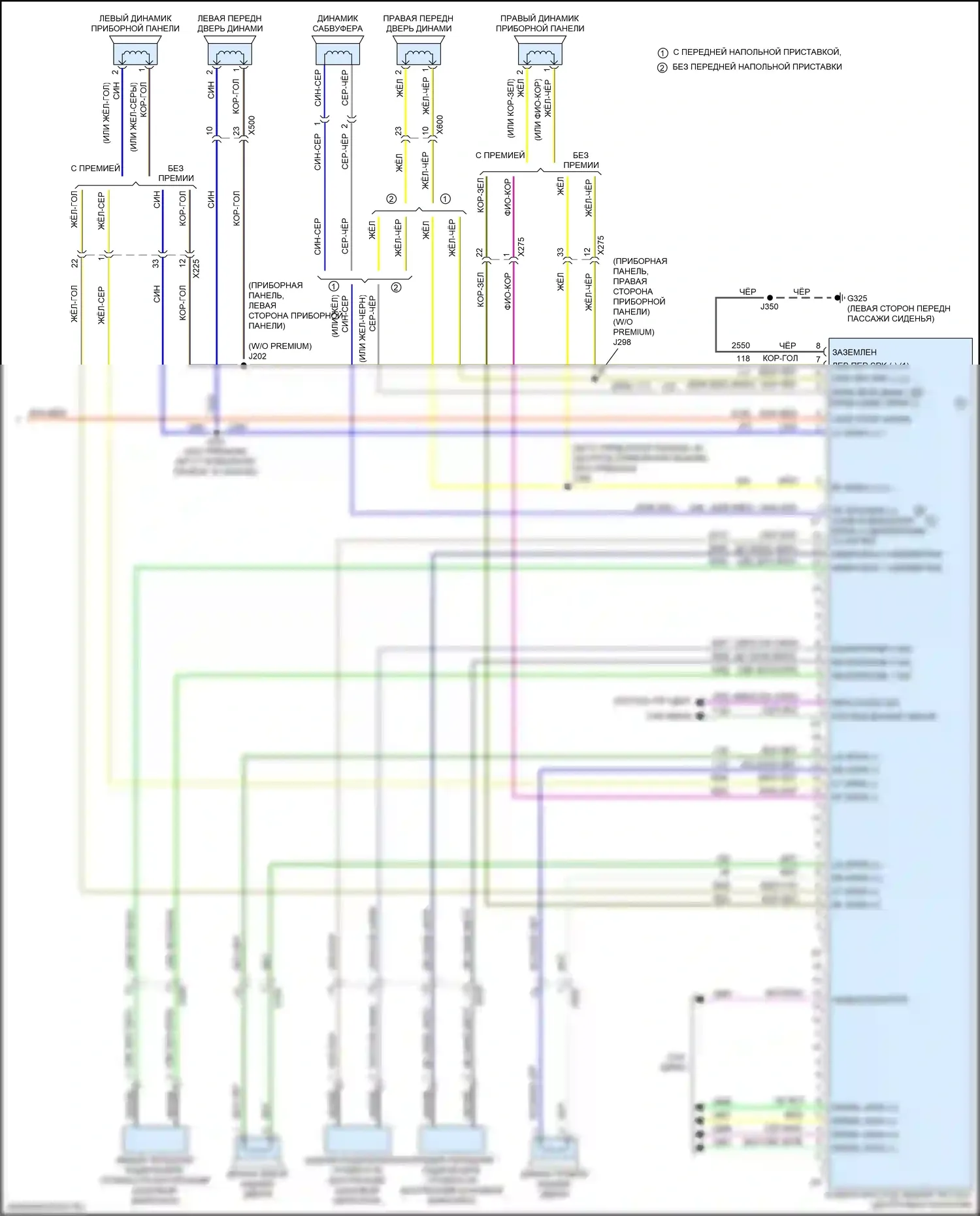 Sierra GMC III рестайлинг (2015-2018): Электросхема навигации, с усилителем (4 из 4) 