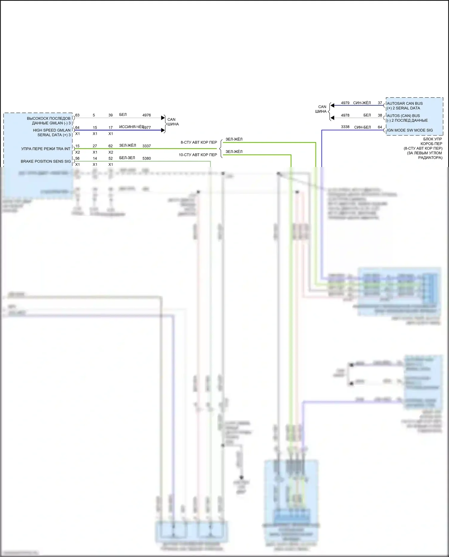 Sierra GMC IV рестайлинг (2022-2024): Электросхема блокировки селектора (2 из 2) 