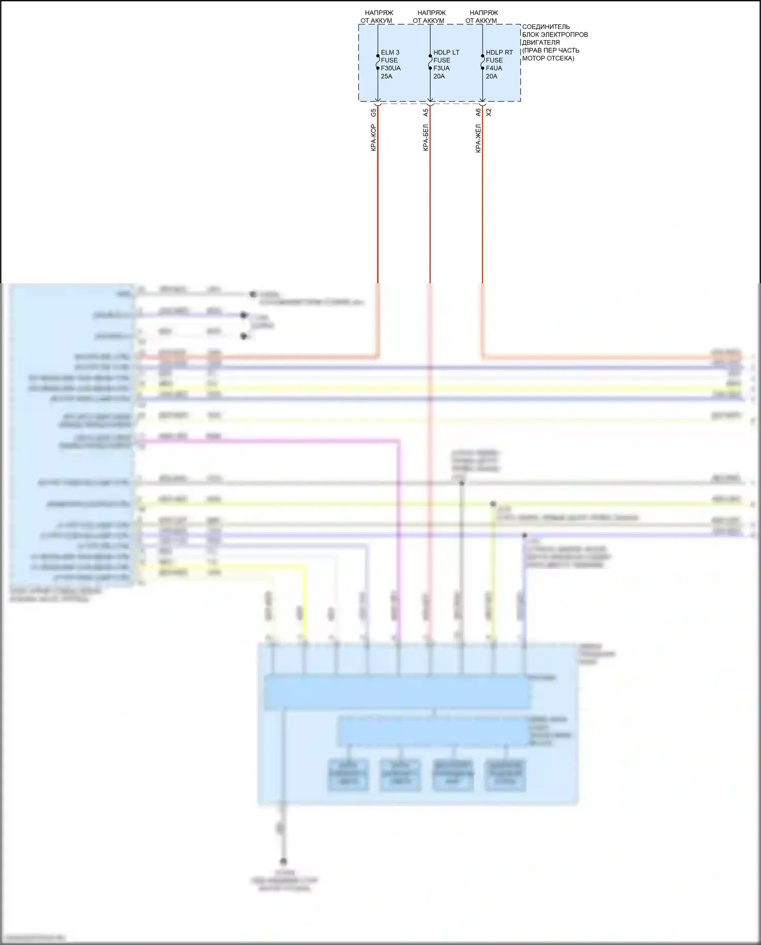 Sierra GMC IV рестайлинг (2022-2024): Электросхема фар (1 из 3) 