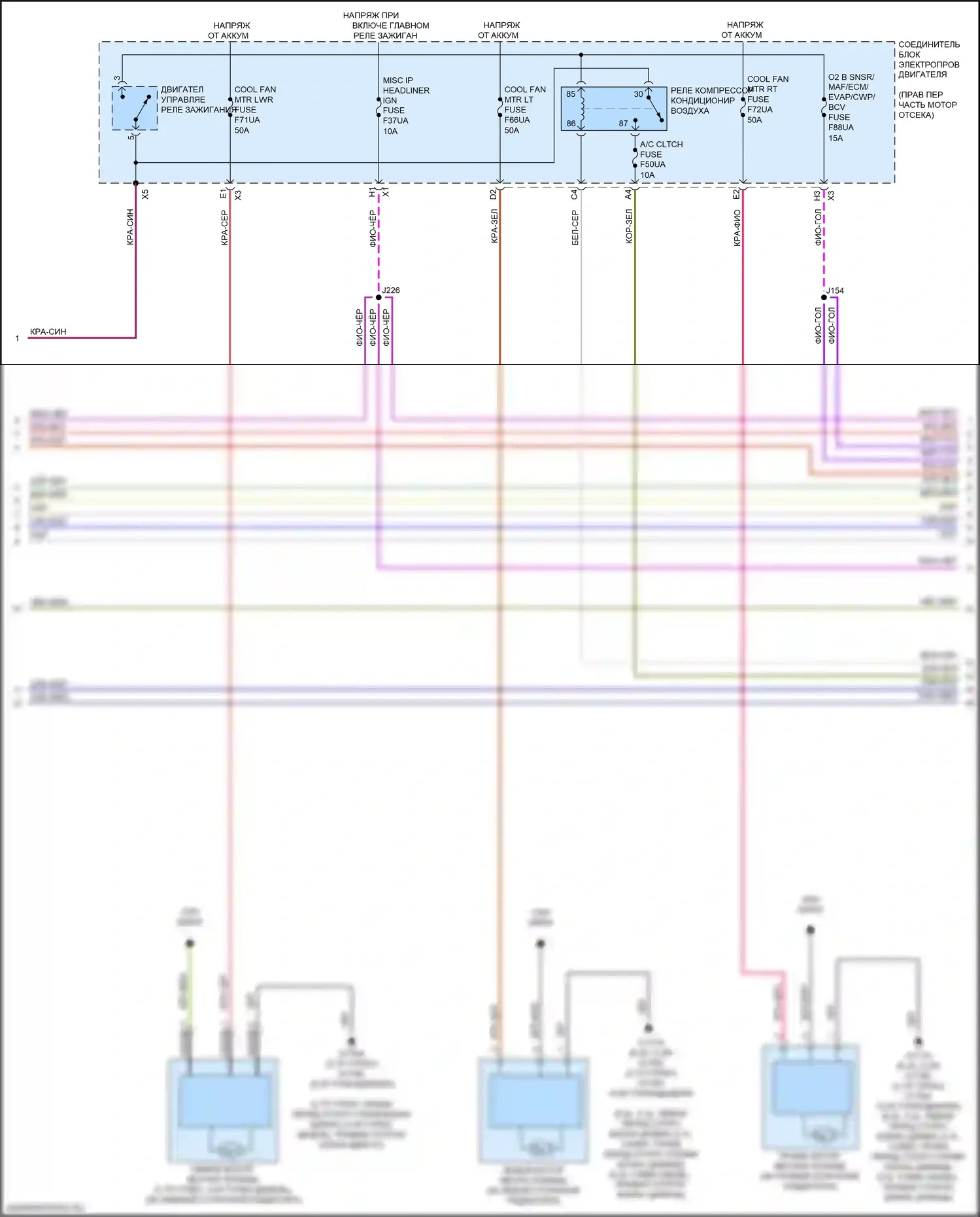 Sierra GMC IV рестайлинг (2022-2024): Электросхема климат контроля (2 из 7) 