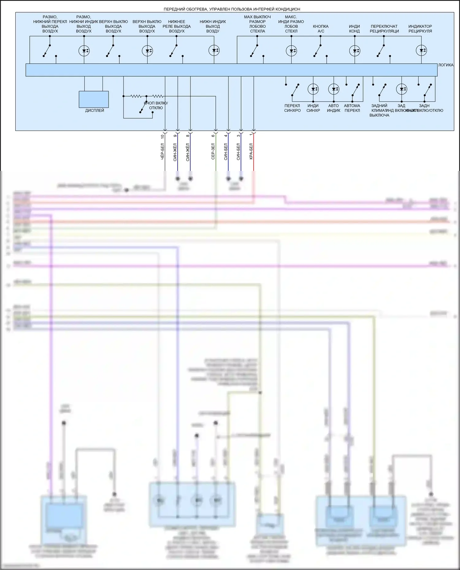 Sierra GMC IV рестайлинг (2022-2024): Электросхема климат контроля (3 из 7) 