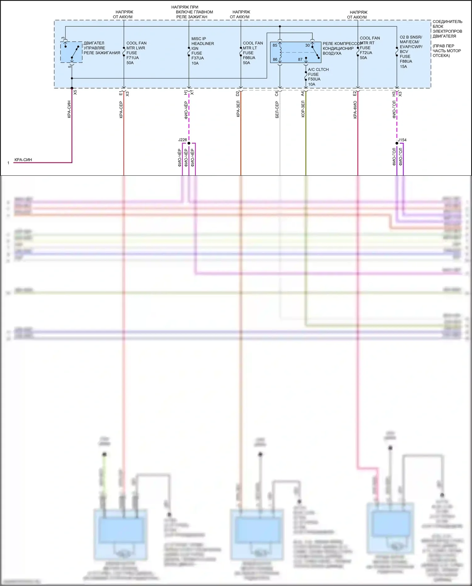 Sierra GMC IV рестайлинг (2022-2024): Электросхема ручного кондиционера (2 из 7) 
