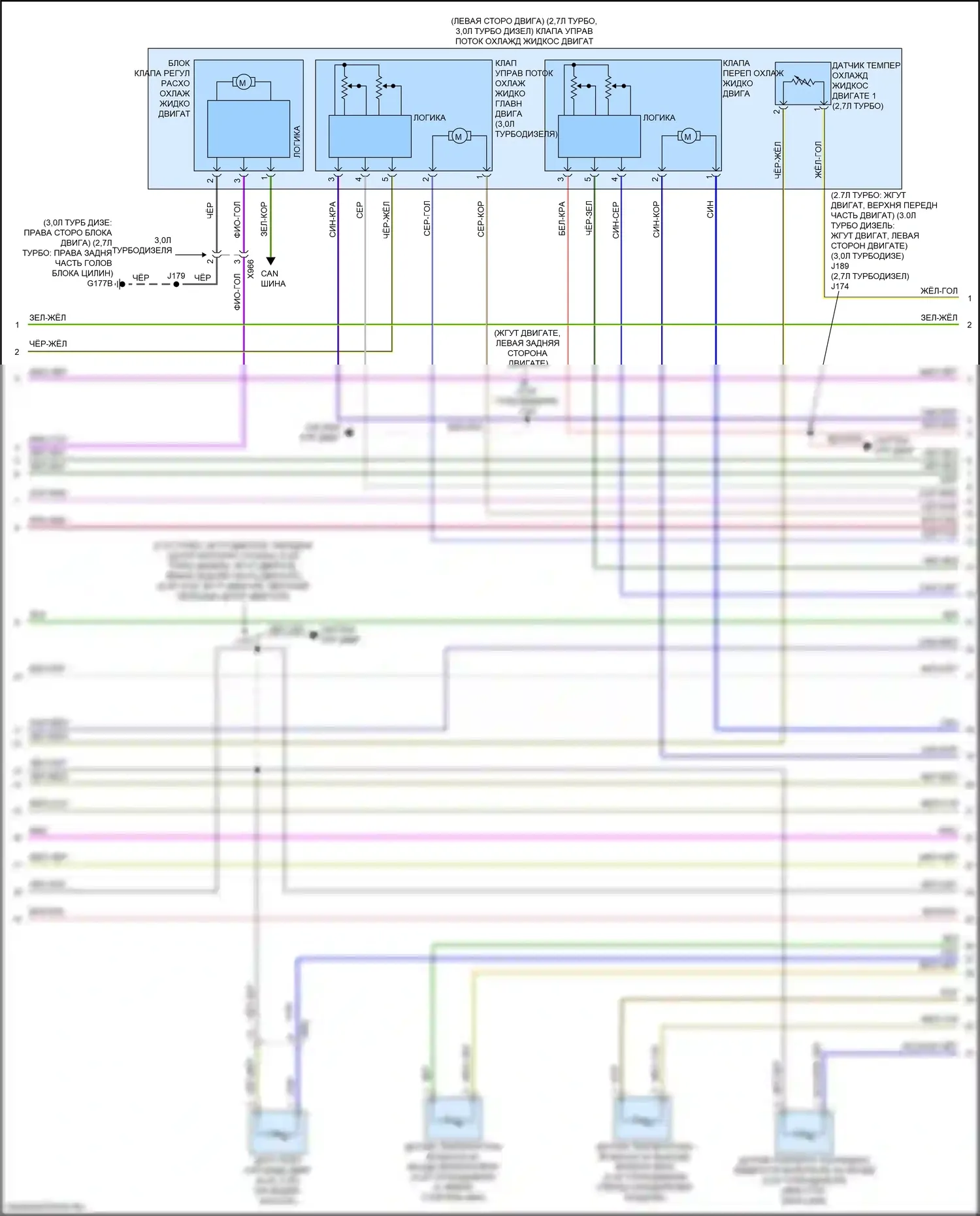 Sierra GMC IV рестайлинг (2022-2024): Электросхема ручного кондиционера (6 из 7) 