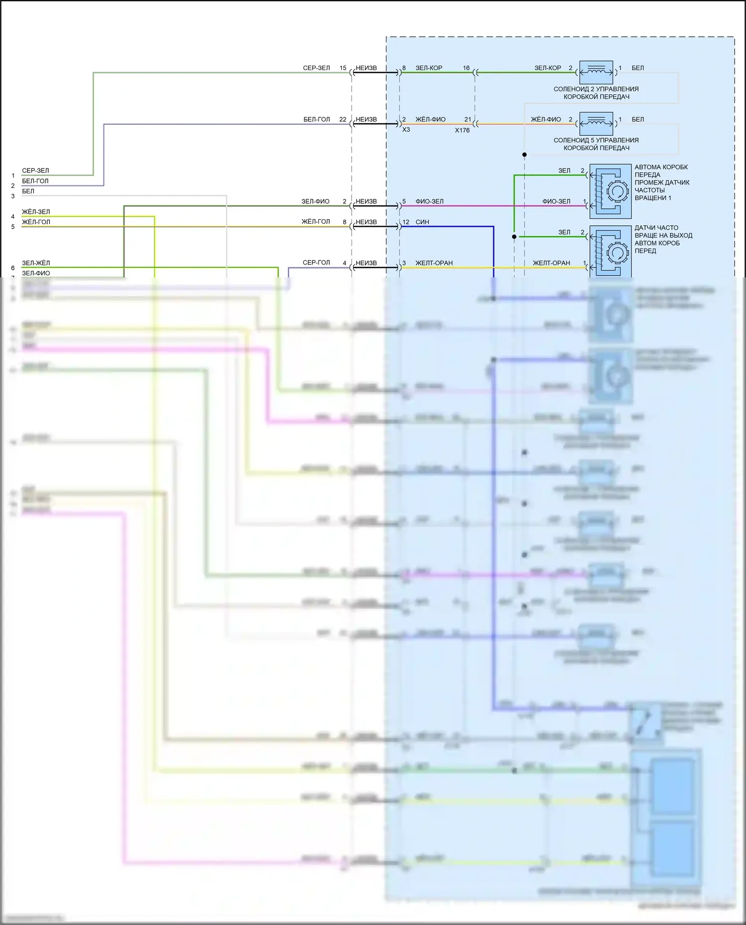 Sierra GMC IV рестайлинг (2022-2024): Электросхема автоматической коробки передач, 10 оборотов (6 из 6) 