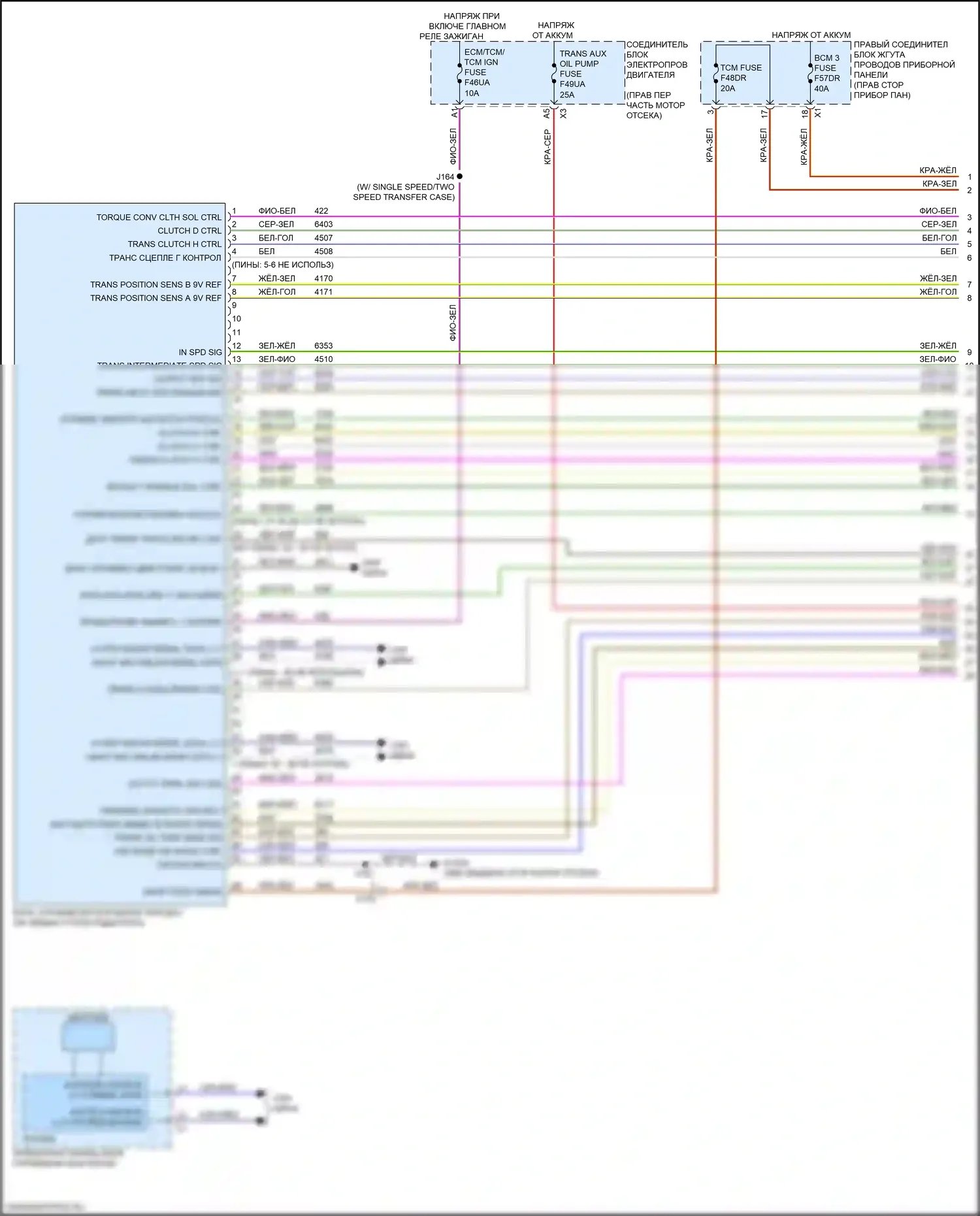 Sierra GMC IV рестайлинг (2022-2024): Электросхема автоматической коробки передач, 10 скорость (1 из 6) 