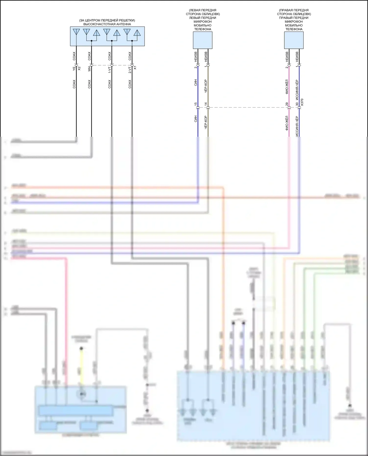 Sierra GMC IV рестайлинг (2022-2024): Электросхема магнитолы, средний/высокий уровень с фирменным усилителем объемного звучания (2 из 5) 
