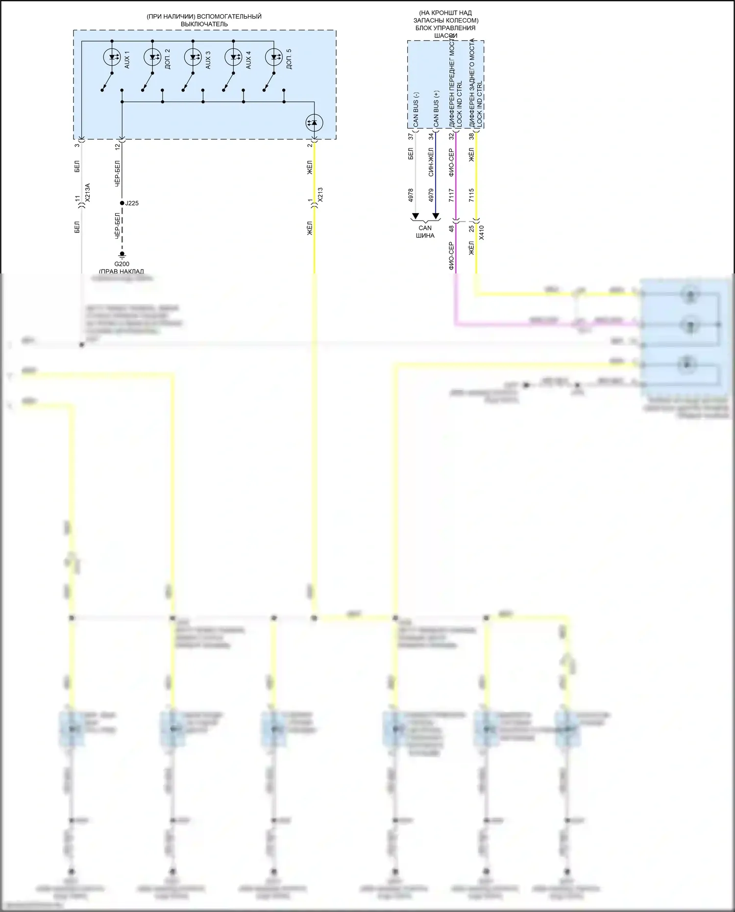 Sierra GMC IV рестайлинг (2022-2024): Электросхема подсветки приборной панели (3 из 3) 