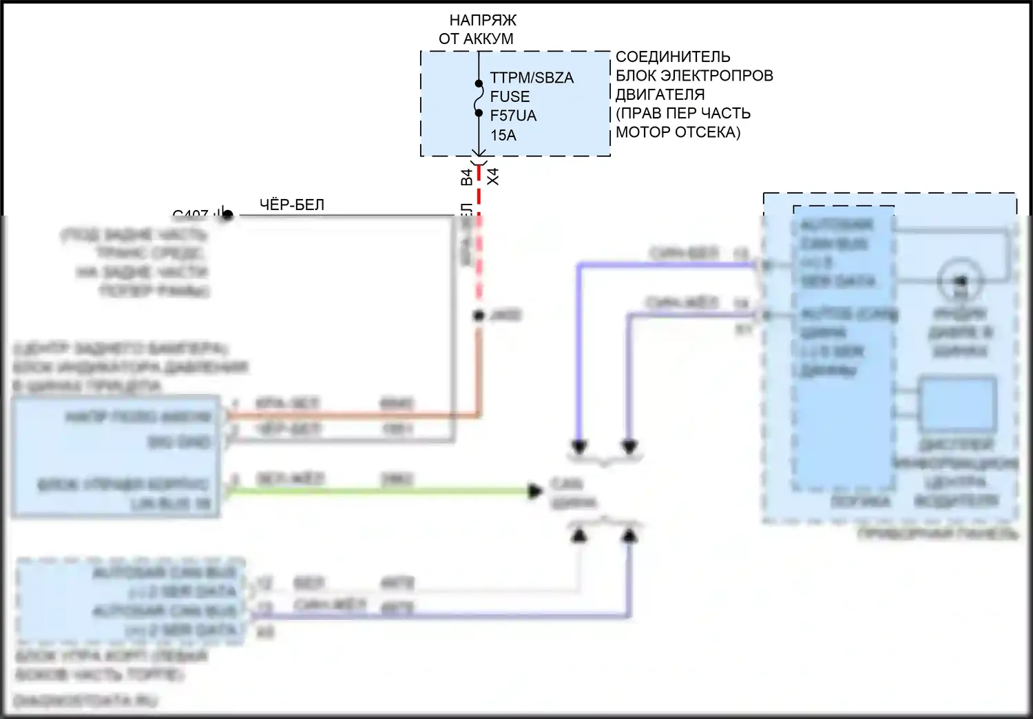 Sierra GMC IV рестайлинг (2022-2024): Электросхема контроля давления в шинах 