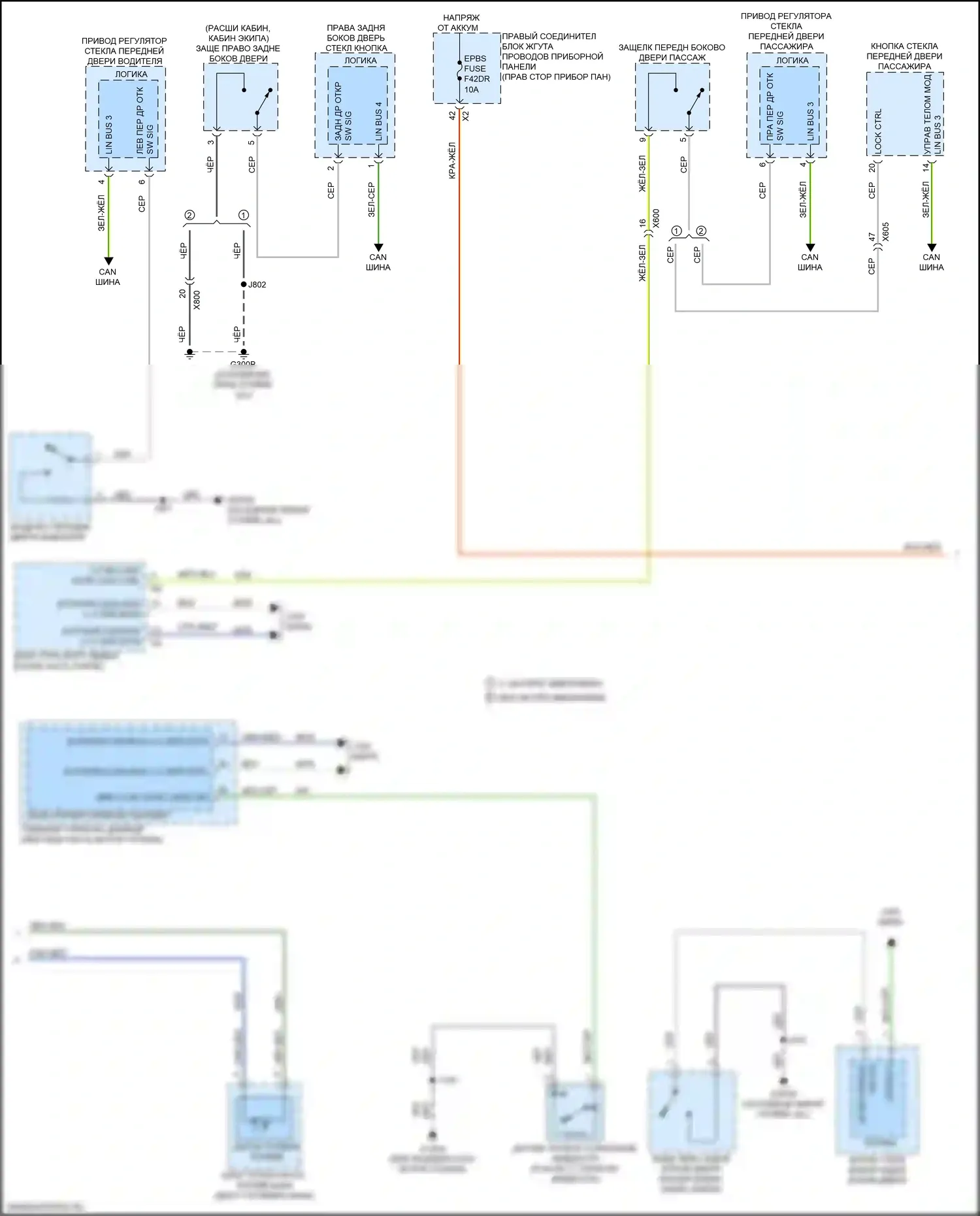 Sierra GMC IV рестайлинг (2022-2024): Электросхема приборной панели (2 из 3) 