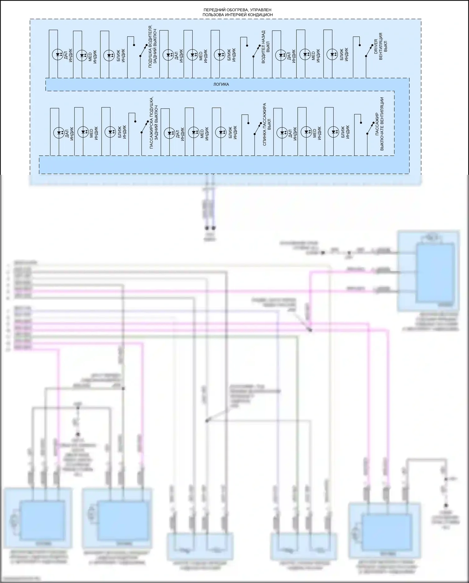 Sierra GMC IV рестайлинг (2022-2024): Электросхема обогреваемых сидений (2 из 2) 