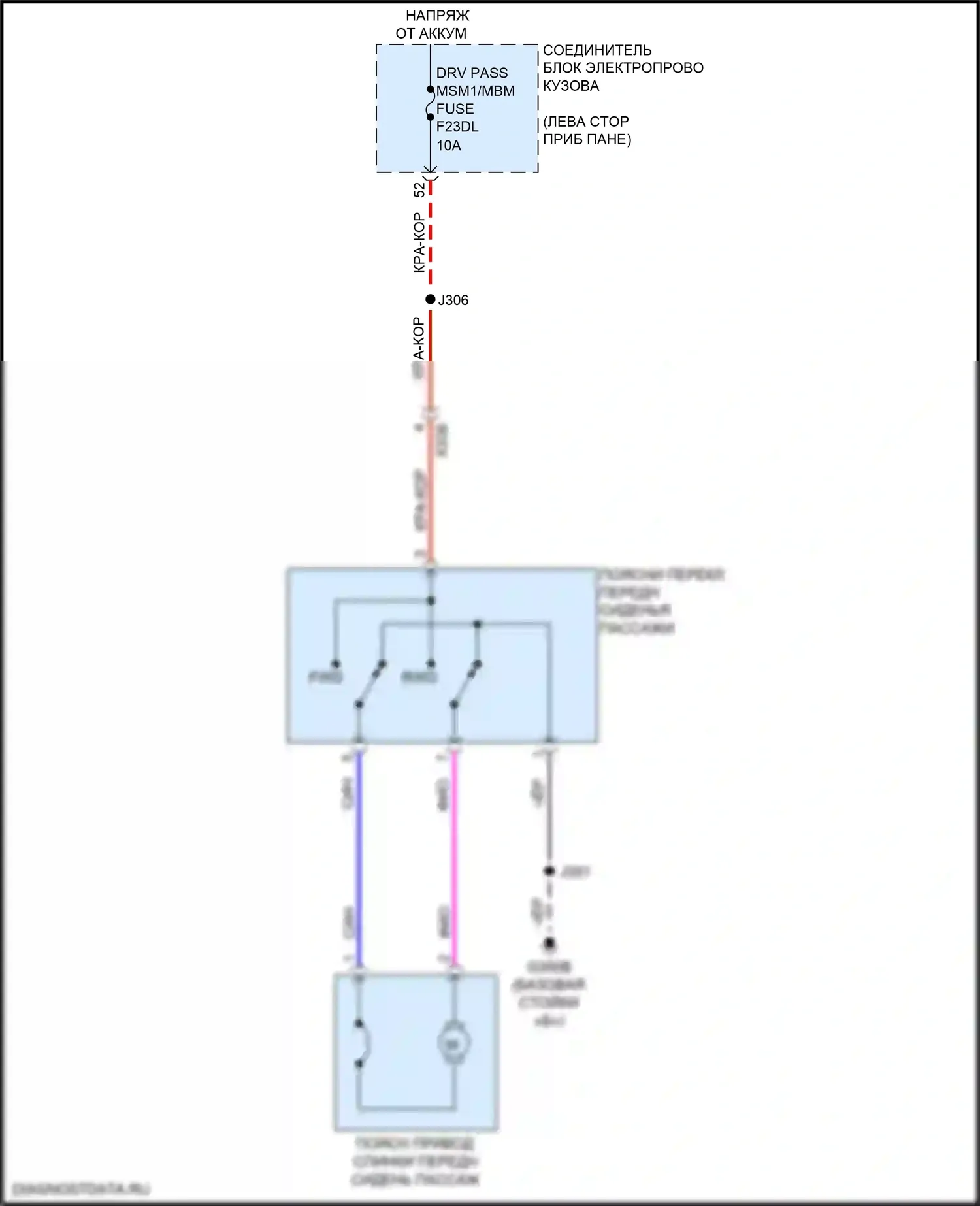 Sierra GMC IV рестайлинг (2022-2024): Поясничная электросхема пассажира, 2-сторонняя 