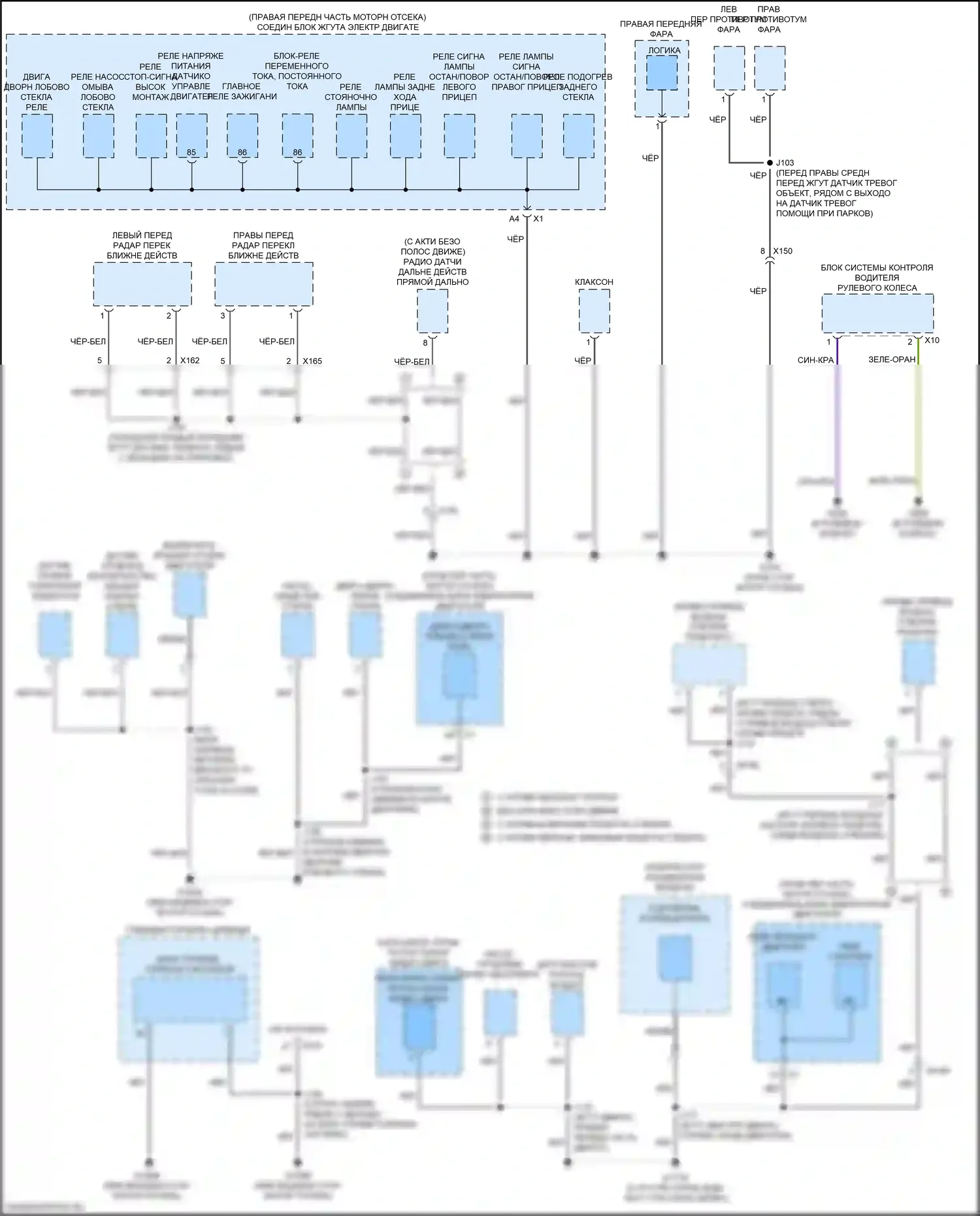 Sierra GMC IV рестайлинг (2022-2024): Электросхема точек подключения масс (1 из 9) 