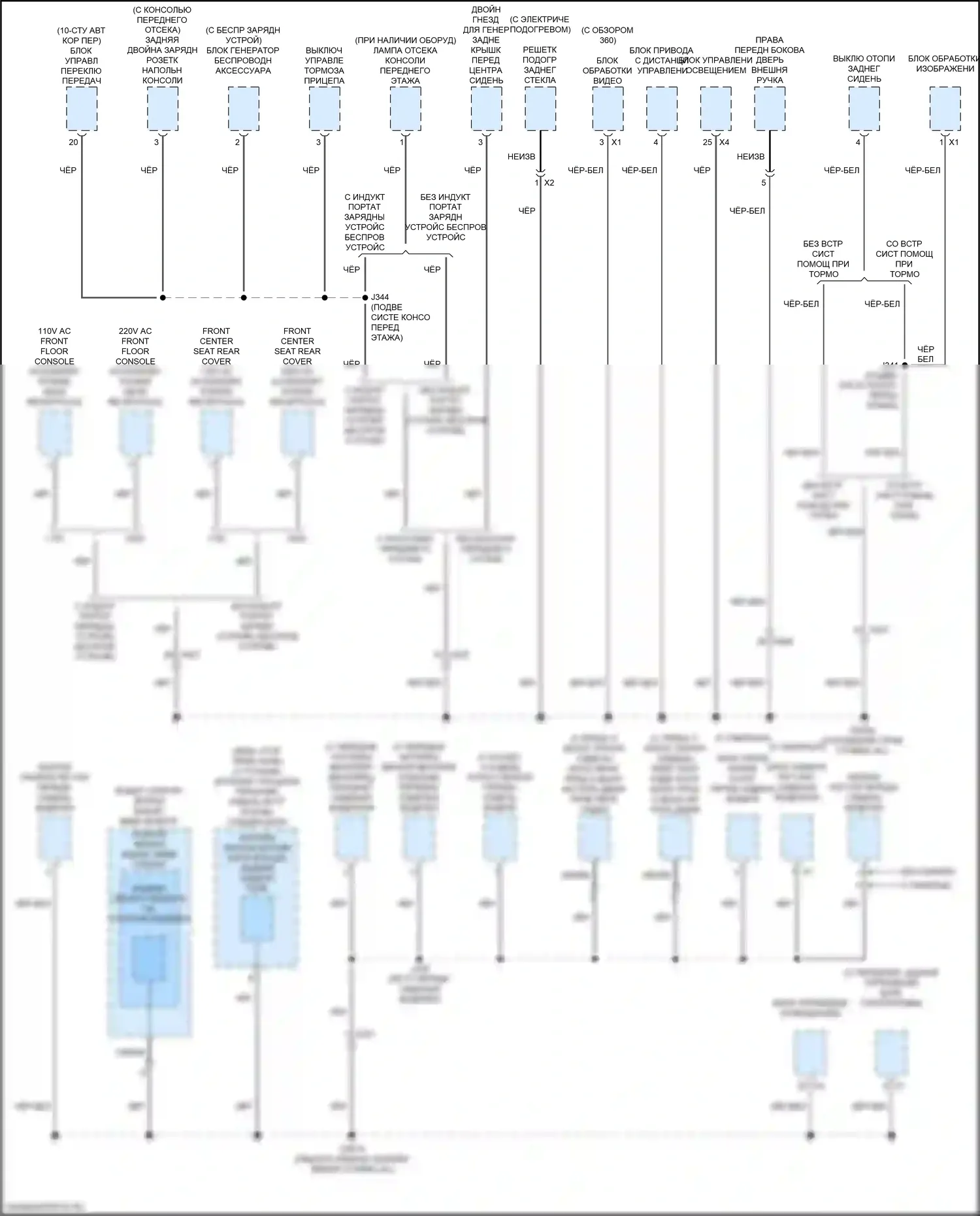 Sierra GMC IV рестайлинг (2022-2024): Электросхема точек подключения масс (5 из 9) 